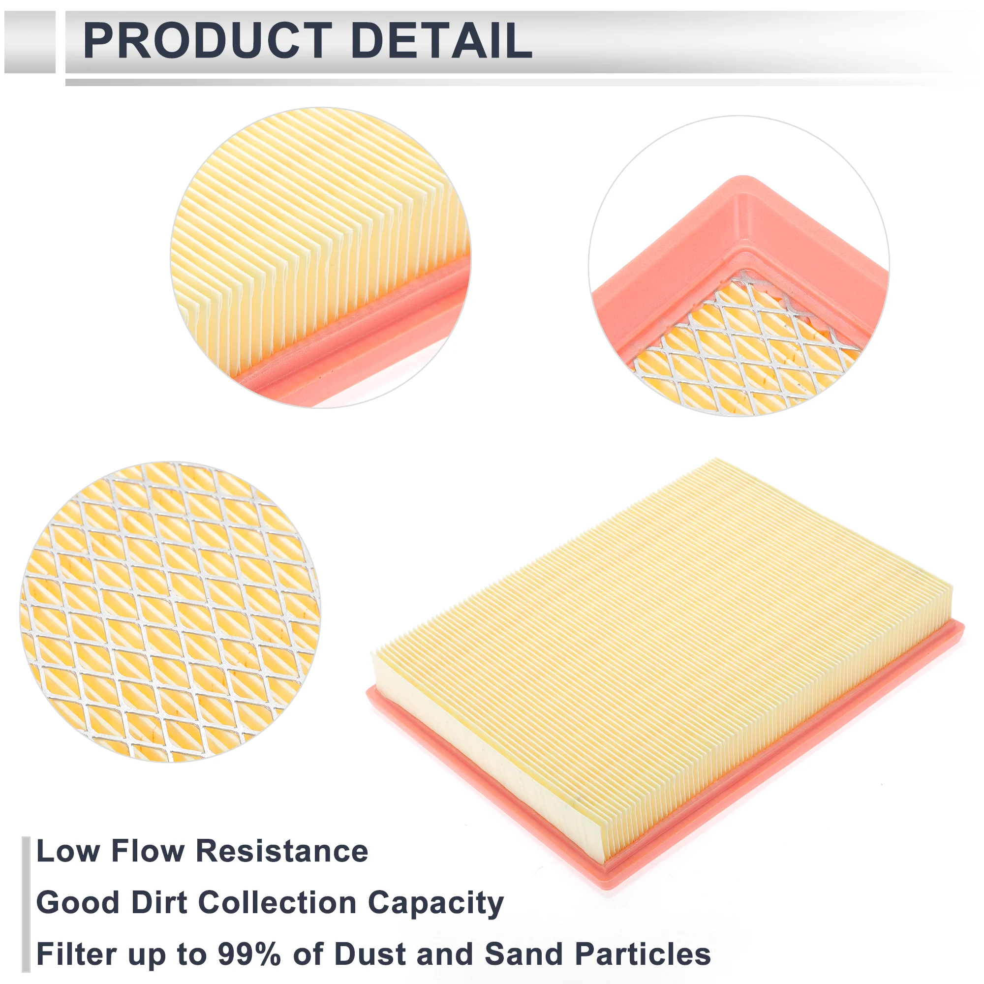 Engine Air Filter for Chevrolet Impala 2000-2005 Long Life Element Filter Air Cleaner No.15221217/24508572 1 Pcs - Image 6