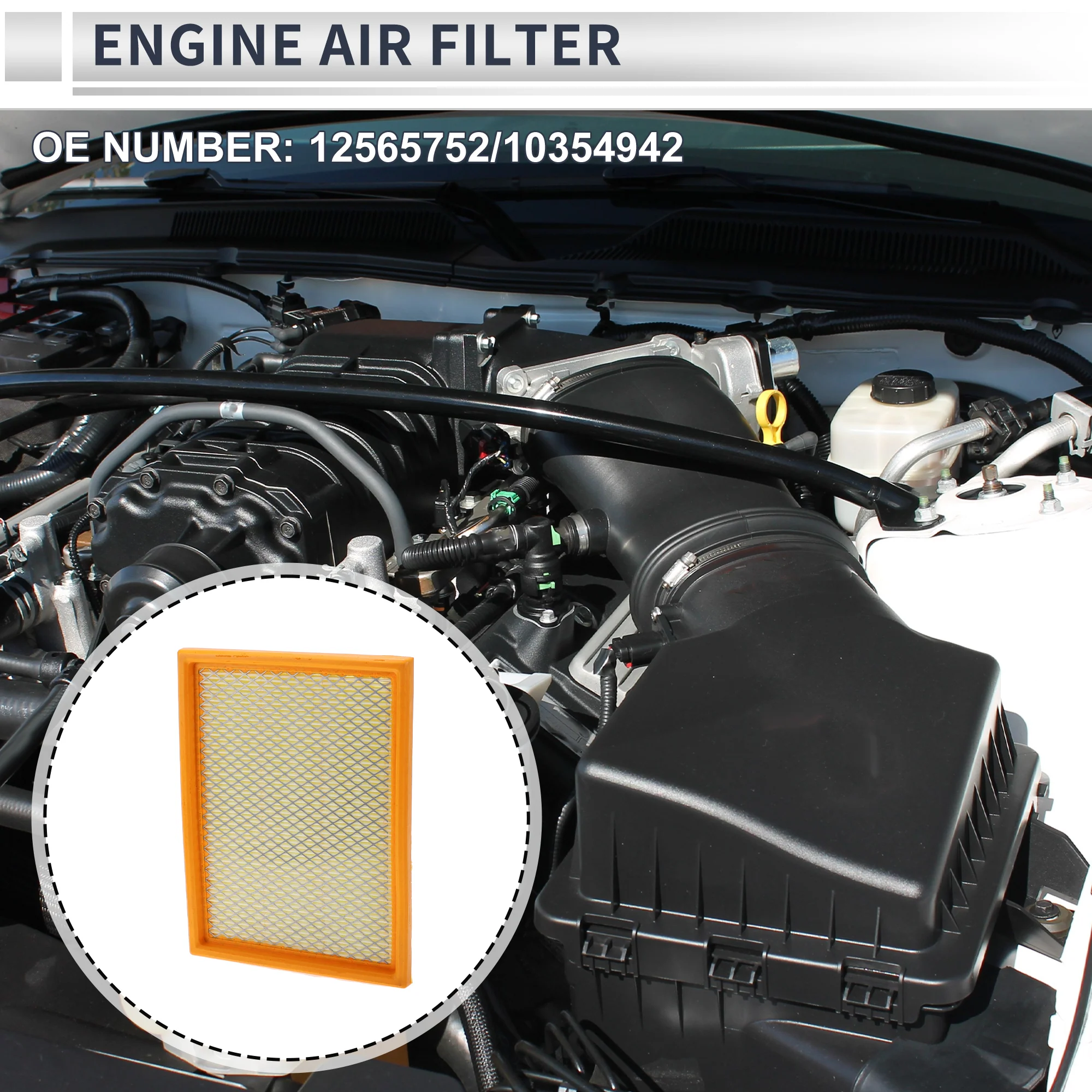 Engine Air Filter for Chevrolet Uplander 2005-2008 Long Life Element Filter Air Cleaner No.12565752/10354942 1 Pcs - Image 2