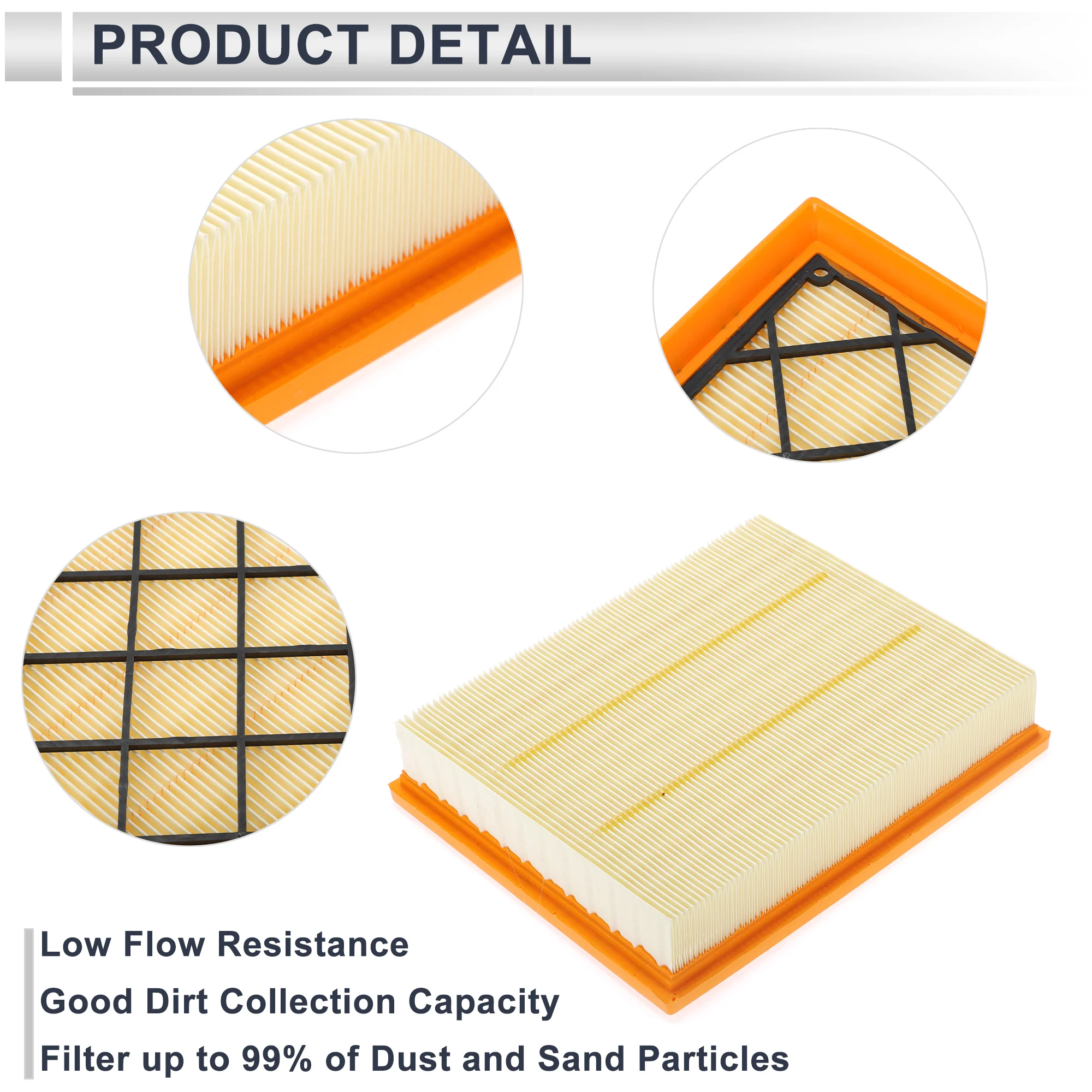 Engine Air Filter for Ford Edge 2015-2024 Long Life Element Filter Air Cleaner No.DS7Z9601D/DS7Z9601A 1 Pcs - Image 6