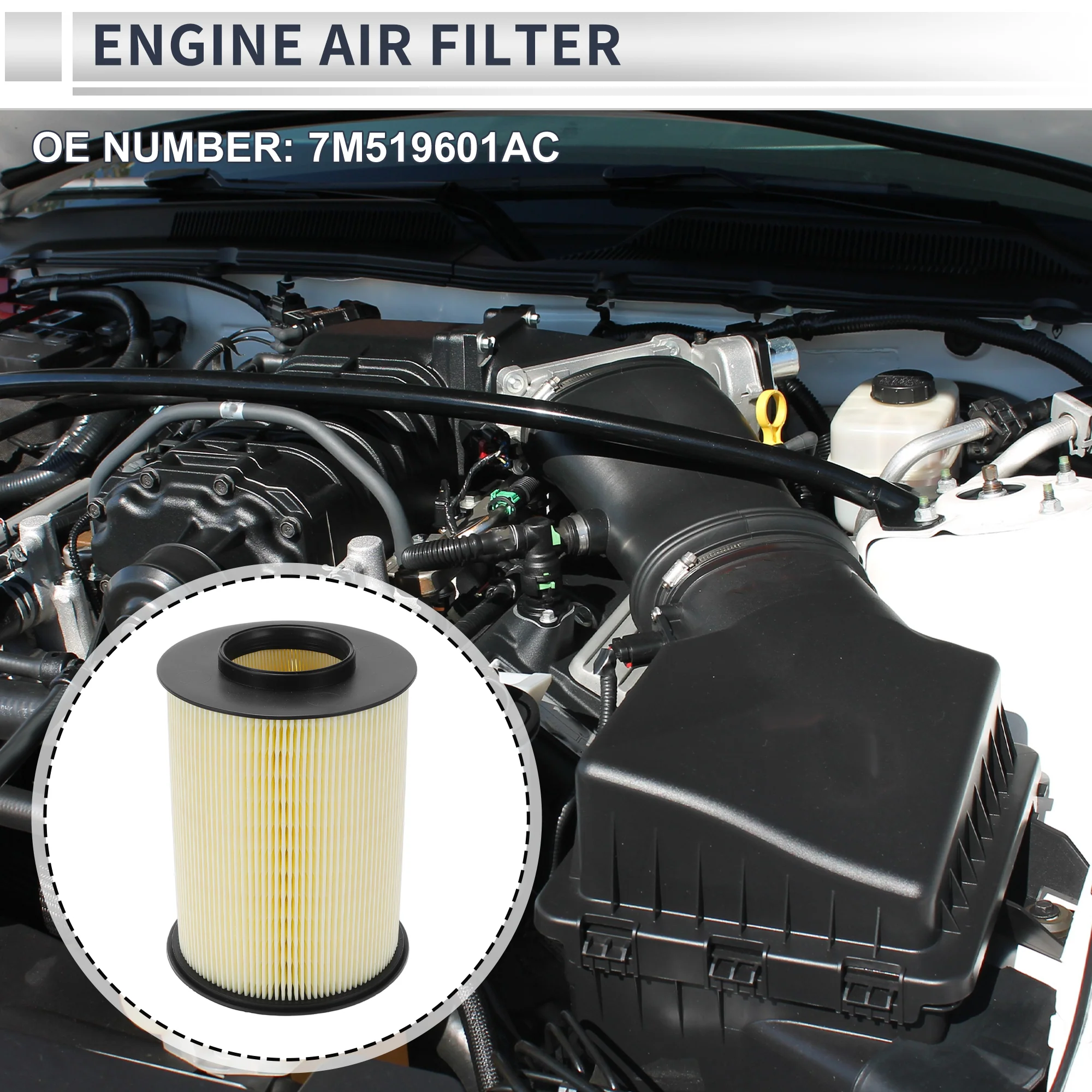 Engine Air Filter for Ford Escape 2013-2019 L4 2.0L Long Life Element Filter Air Cleaner No.7M519601AC 1 Pcs - Image 2