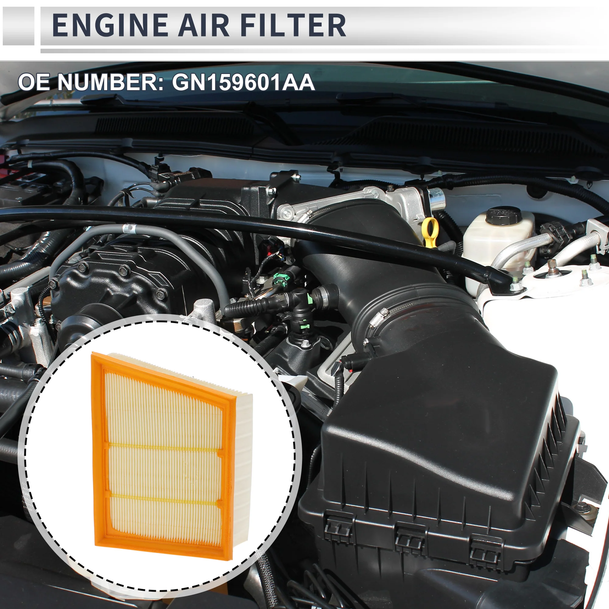Engine Air Filter for Ford EcoSport 2.0L 2018-2022 Long Life Element Filter Air Cleaner No.GN159601AA 1 Pcs - Image 2