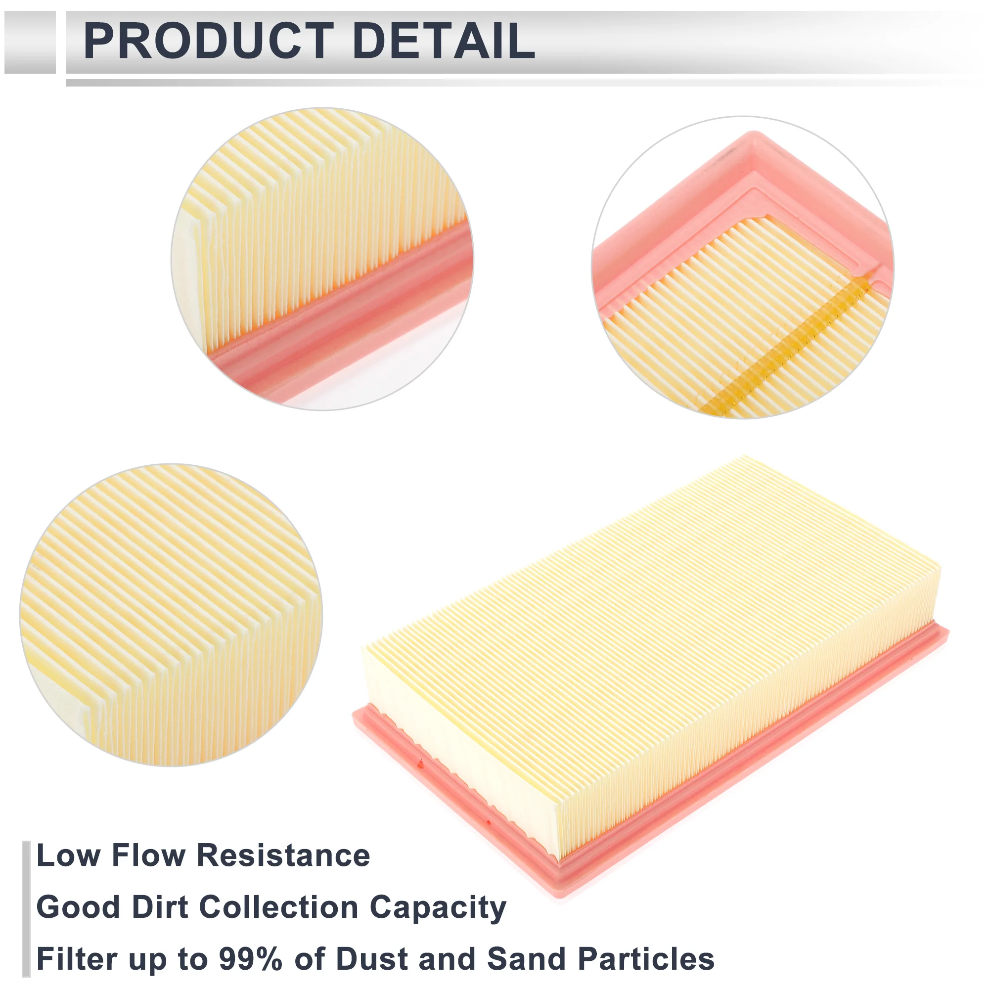 Engine Air Filter for Jaguar S-Type 2002-2008 Long Life Element Filter Air Cleaner No.AJ82766 1 Pcs - Image 6