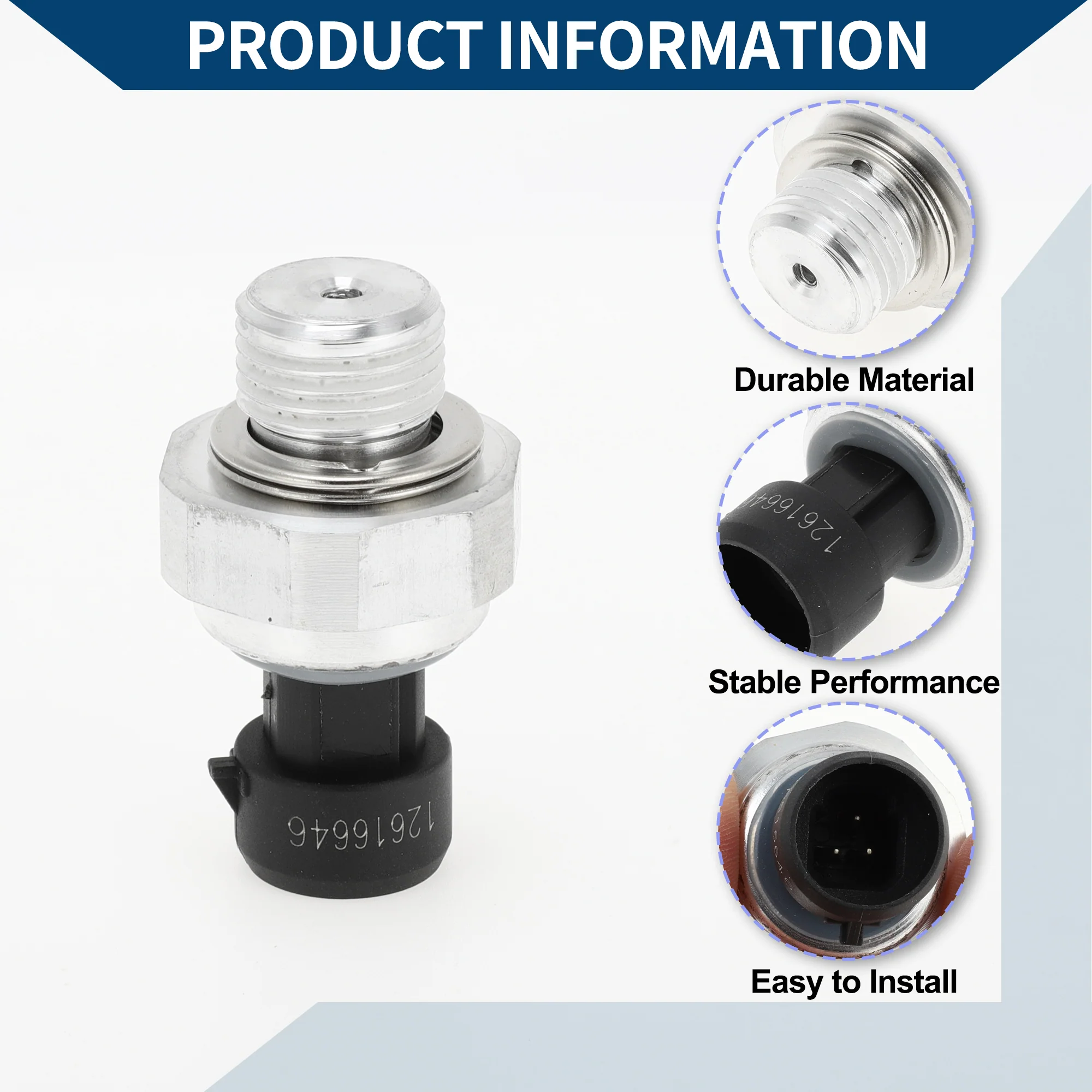 No.12616646 Engine Oil Pressure Sensor Switch for Cadillac Escalade for Chevrolet Avalanche Express Silverado Suburban for GMC Savana Sierra - Image 3