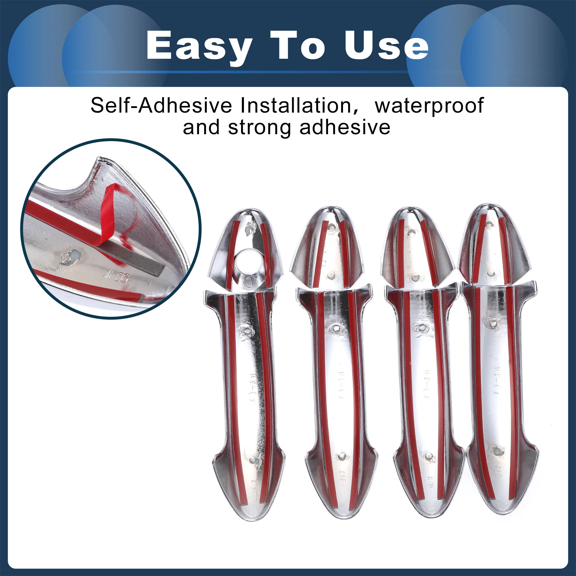 Car Door Handle Cover Trim Side Door Handle Cover for Ford Fiesta 2009-2016 - Image 5