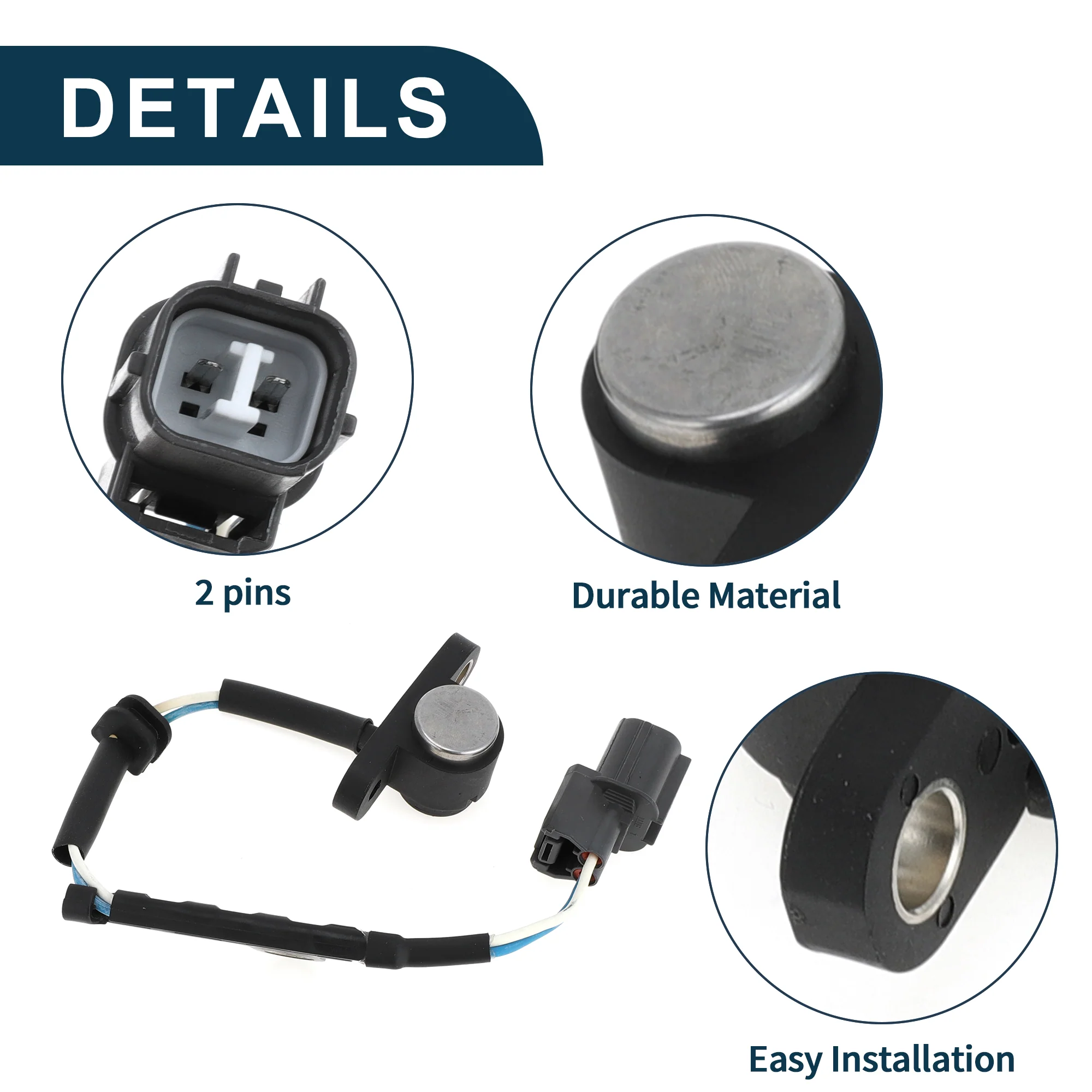 Crankshaft Position Sensor for Honda Accord 2.7 1995-1997 Sturdy No.37500P0GA01 Engine Crank CKP Sensor Black 1 Pc - Image 4
