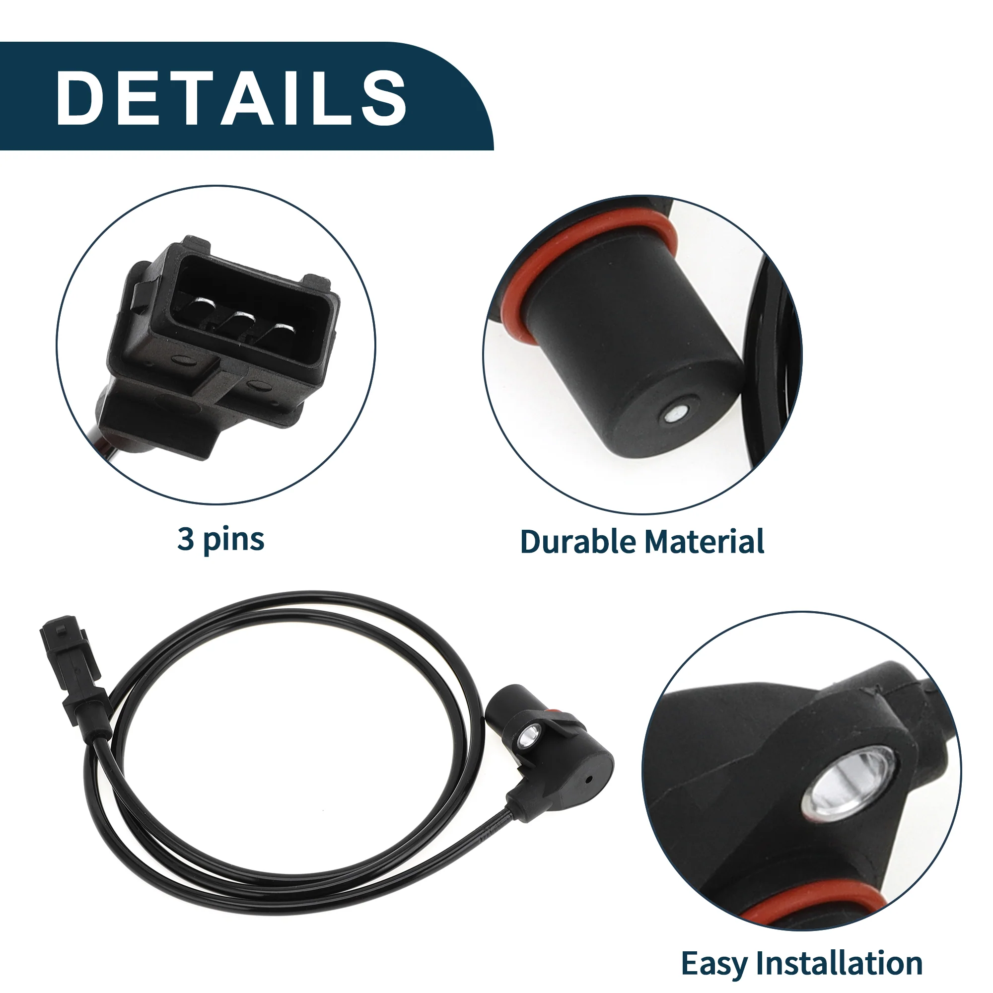 Crankshaft Position Sensor for NISSAN Terrano 2.7TD 4WD 93-02 Sturdy No.259777F405 Engine Crank CKP Sensor Black 1 Pc - Image 4