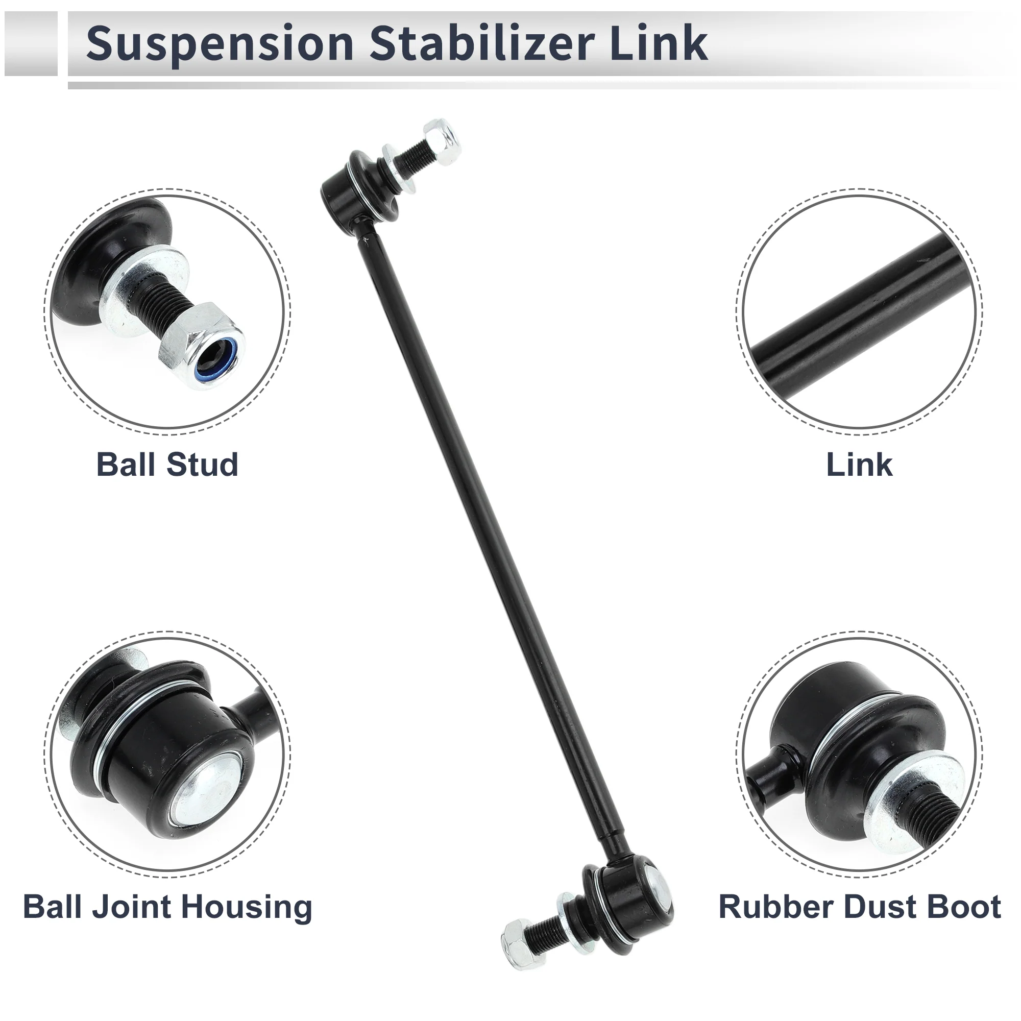 Front Stabilizer Bar Links with 2 Pcs Bushing for Toyota RAV4 2006-2017 for Lexus NX200t 2015-2017 Sway Bar Link Kits No.K750043/K200616 1 Set - Image 6