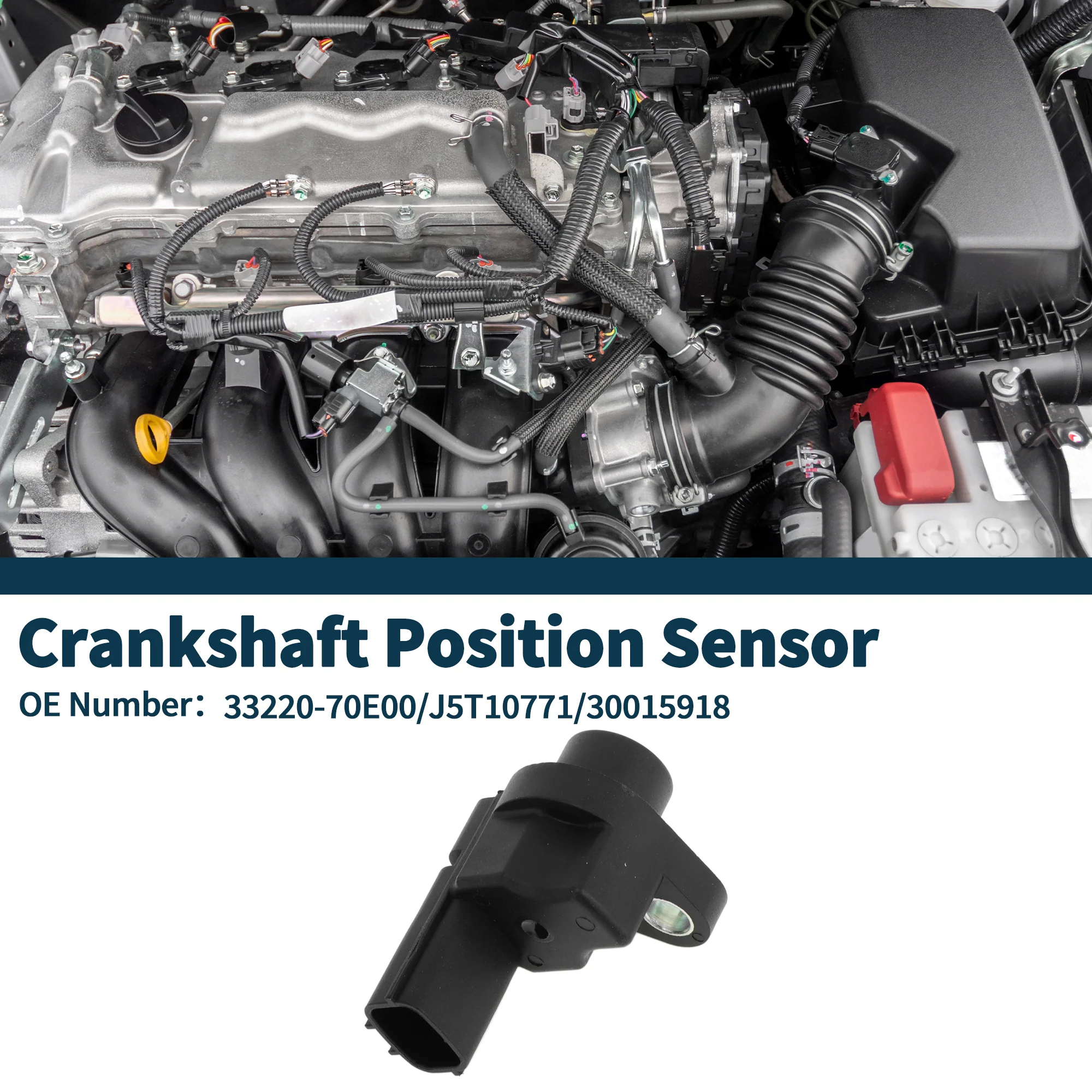 Crankshaft Position Sensor for Chevrolet Metro 1.0 1.3 98-00 Sturdy No.30015918 Engine Crank CKP Sensor Black 1 Pc - Image 2