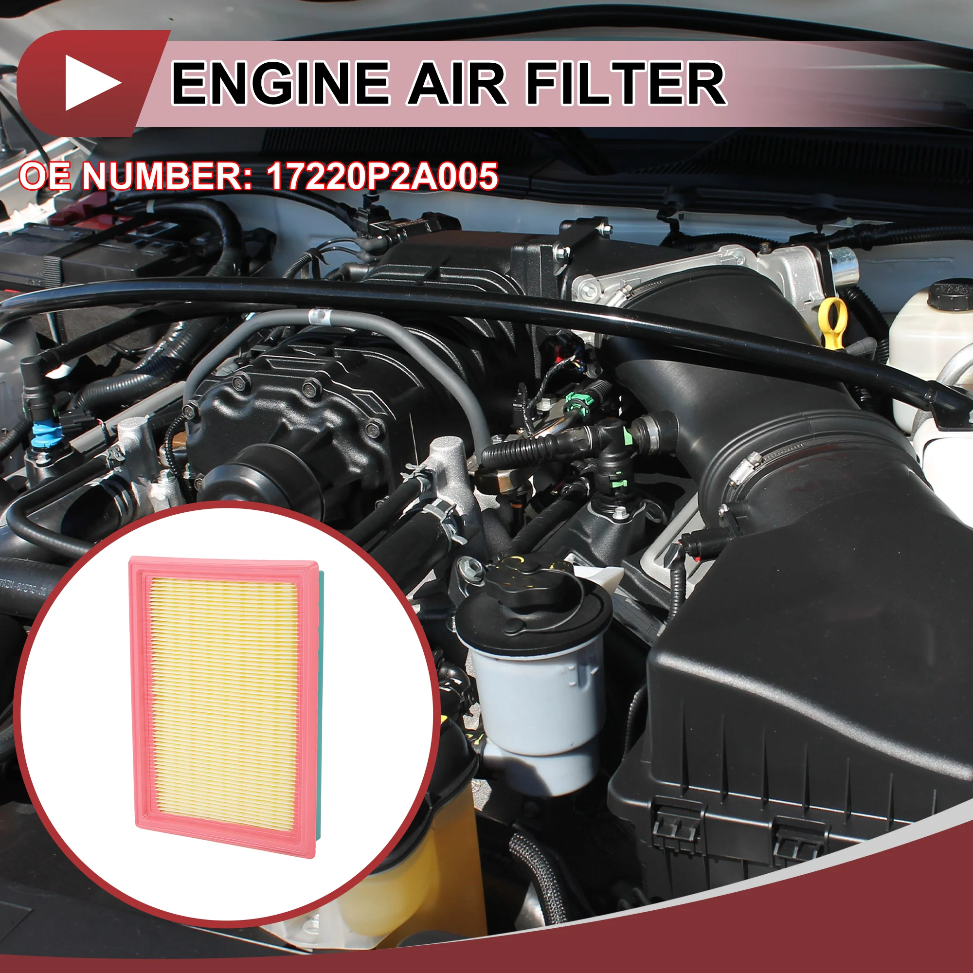 Car Engine Air Filter No.17220P2A005/17220P2FA01 for Honda Civic 1996-2000 Long Life Filter Air Cleaner Element 1 Pc - Image 3