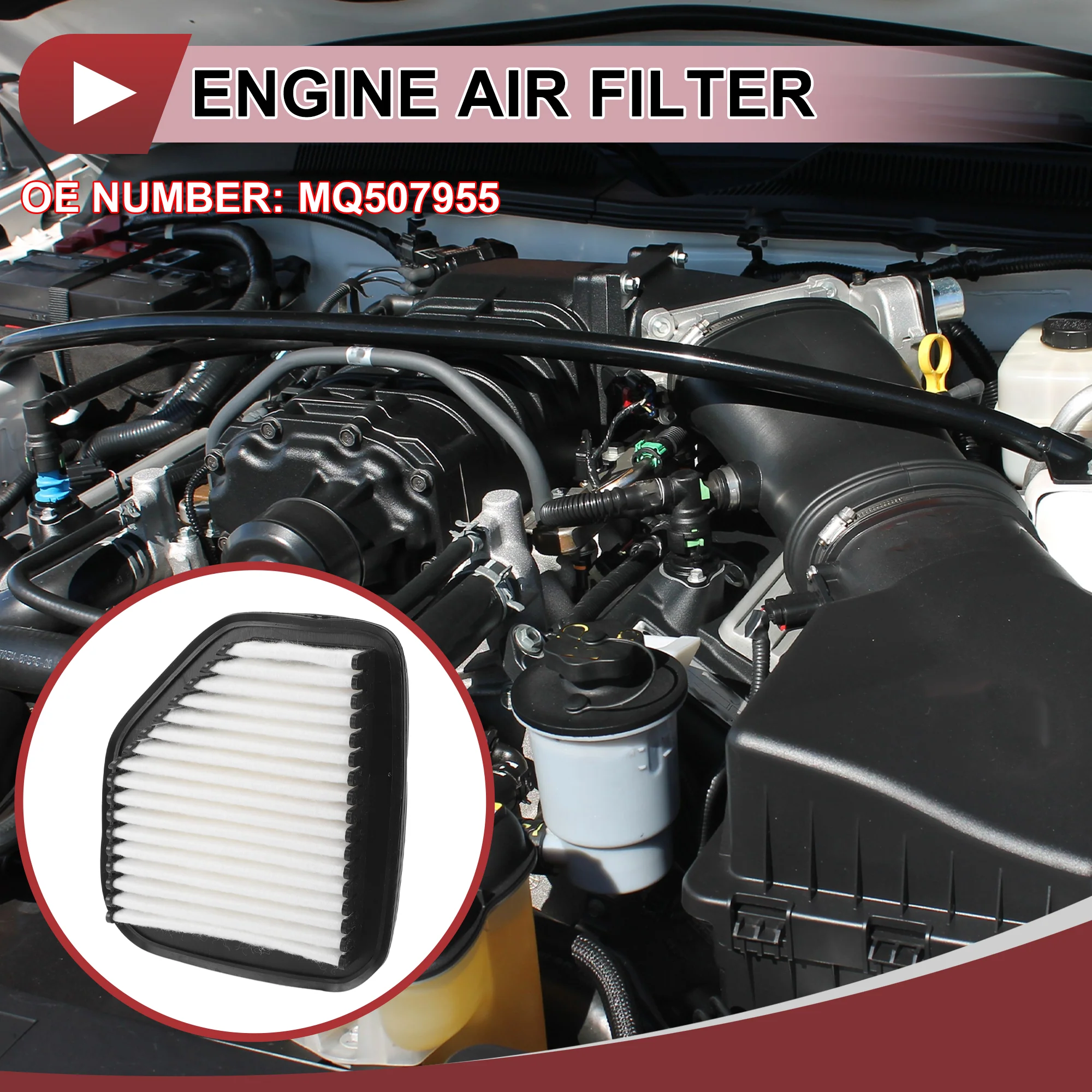 Engine Air Filter Filter Air Cleaner Element No.MQ507955 for Mitsubishi DS17W 1 Pc Long Life for Car - Image 3