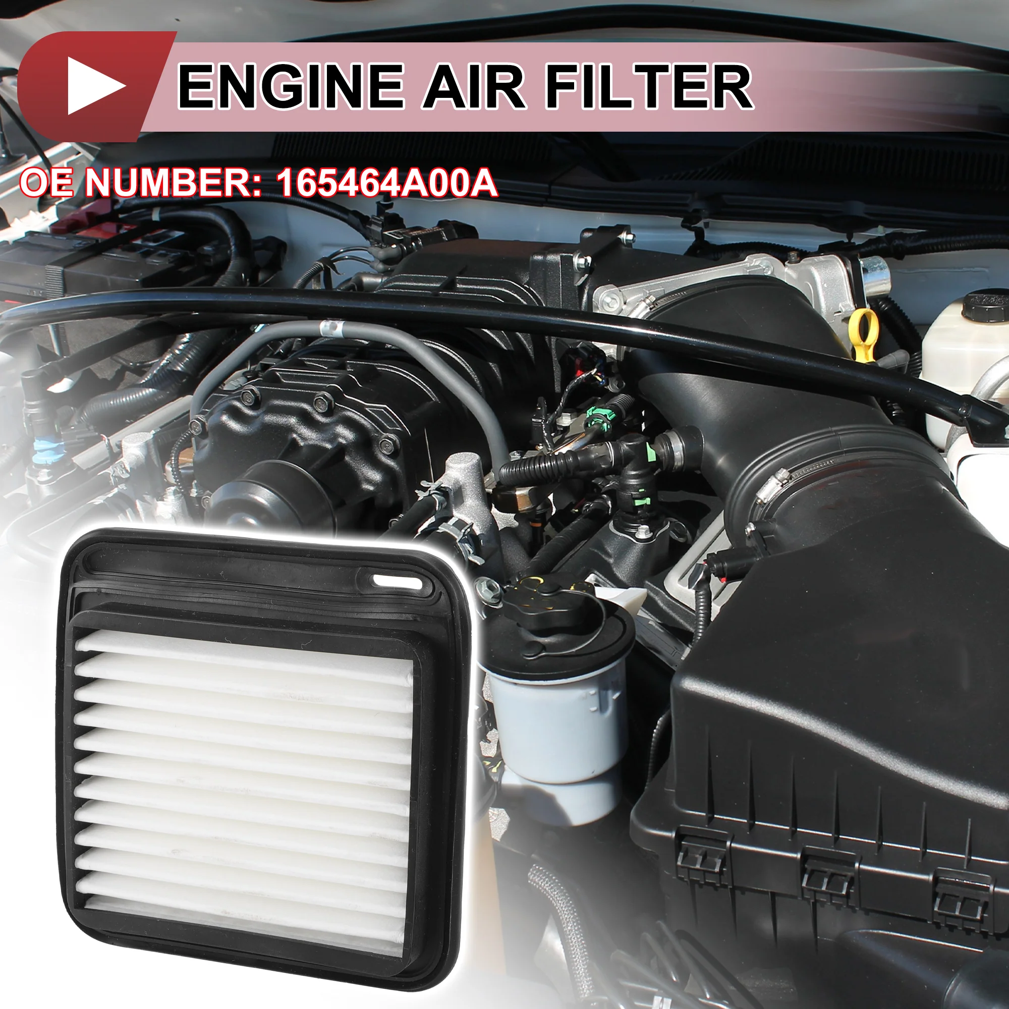 Engine Air Filter Filter Air Cleaner Element No.165464A00A for Nissan MG22S 1 Pc Long Life for Car - Image 2