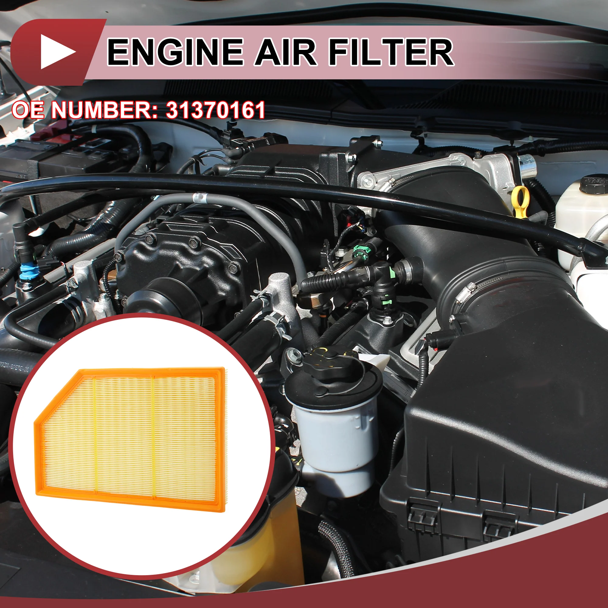 Car Engine Air Filter No.31370161 for Volvo S60 2019 Long Life Filter Air Cleaner Element 1 Pc - Image 3