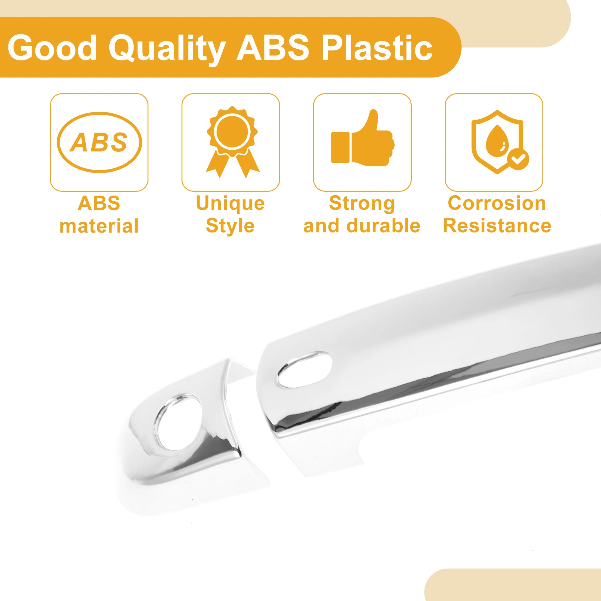 Smart Car Door Handle Cover Trim - for Suzuki Swift 2005-2017 Silver Tone - Image 4