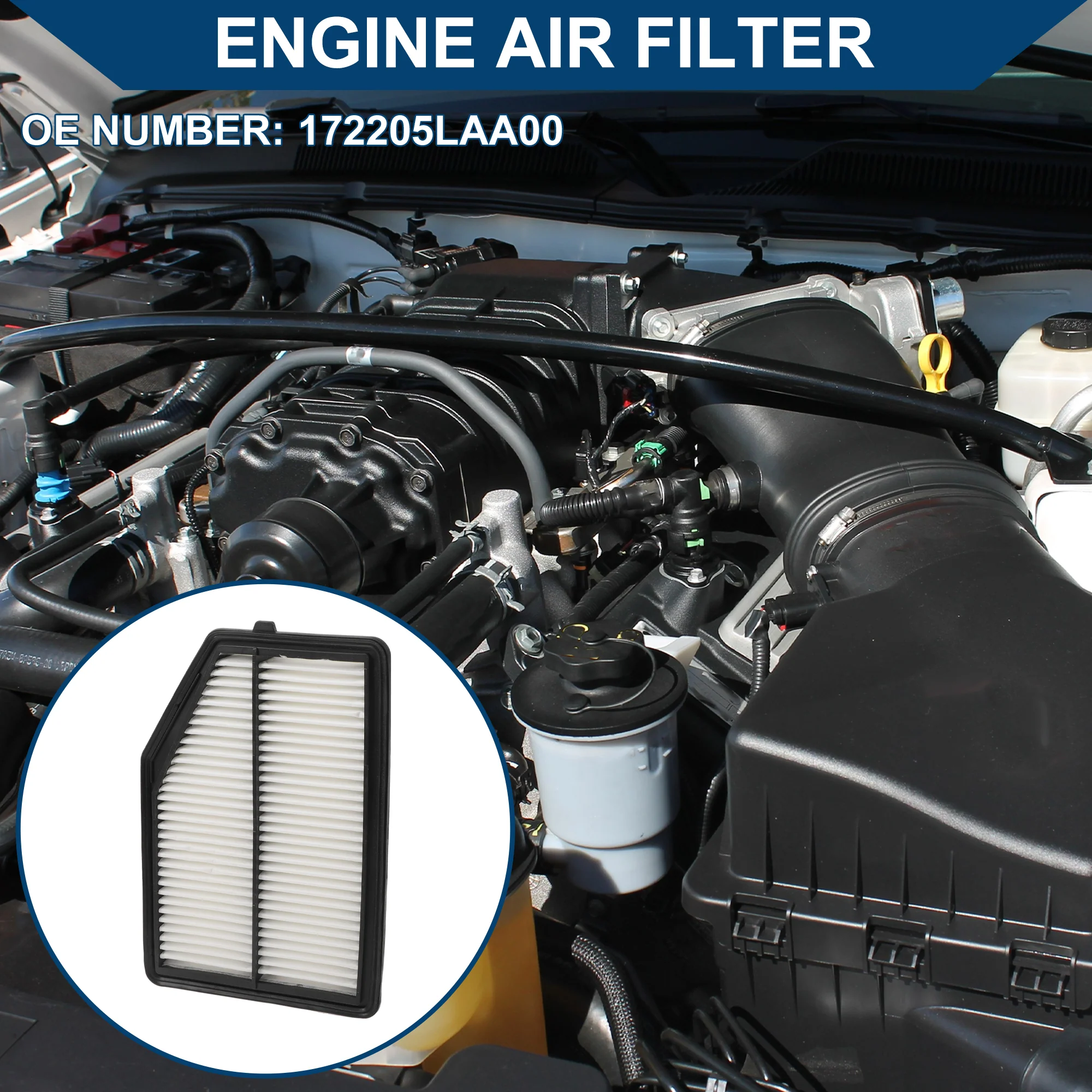 Car Engine Air Filter No.172205LAA00 for Honda CR-V 2.4L 2015 2016 Long Life Filter Element Air Cleaner 1 Pcs - Image 3