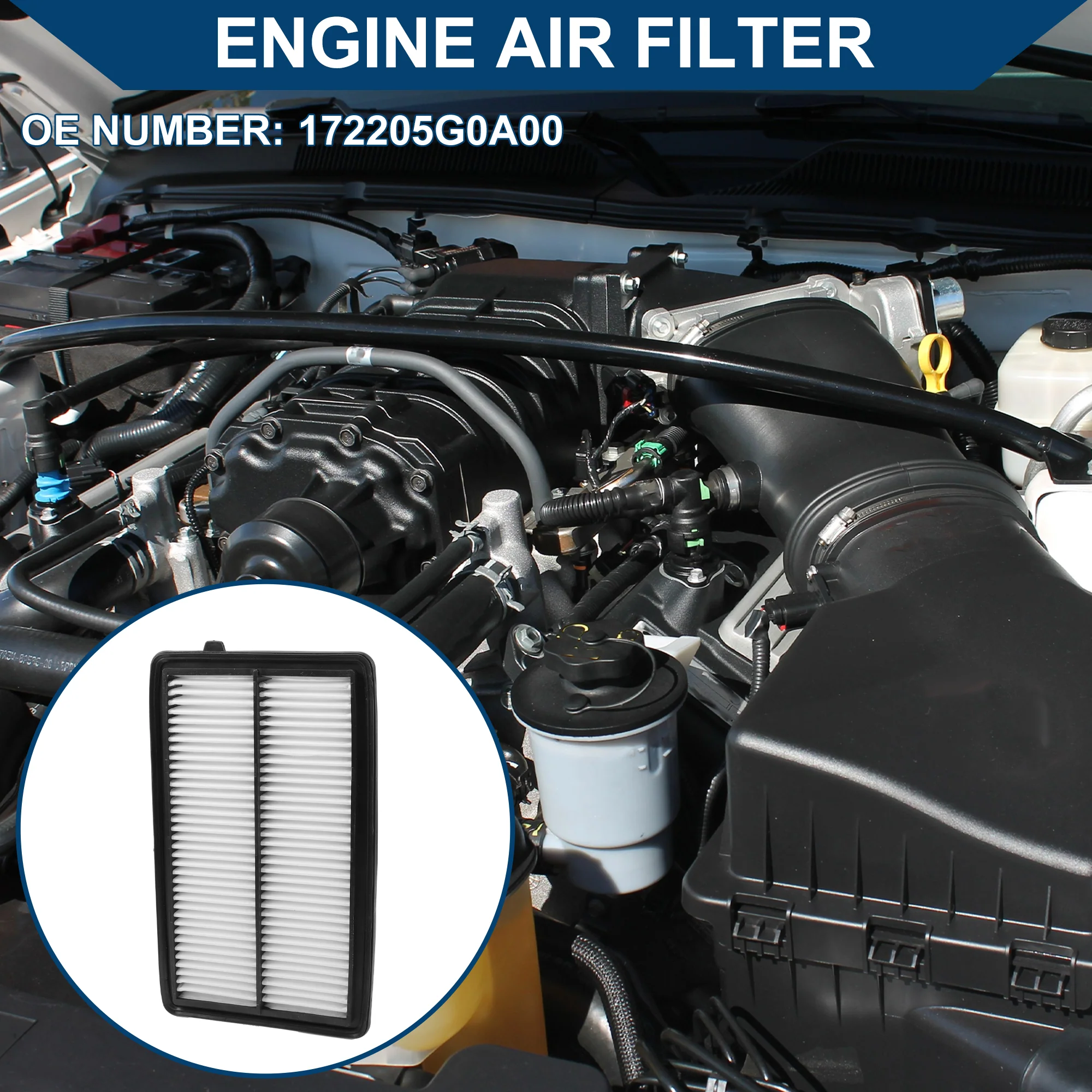 Car Engine Air Filter No.172205G0A00 for Honda Accord 3.5L 2013-2017 Long Life Filter Element Air Cleaner 1 Pcs - Image 3