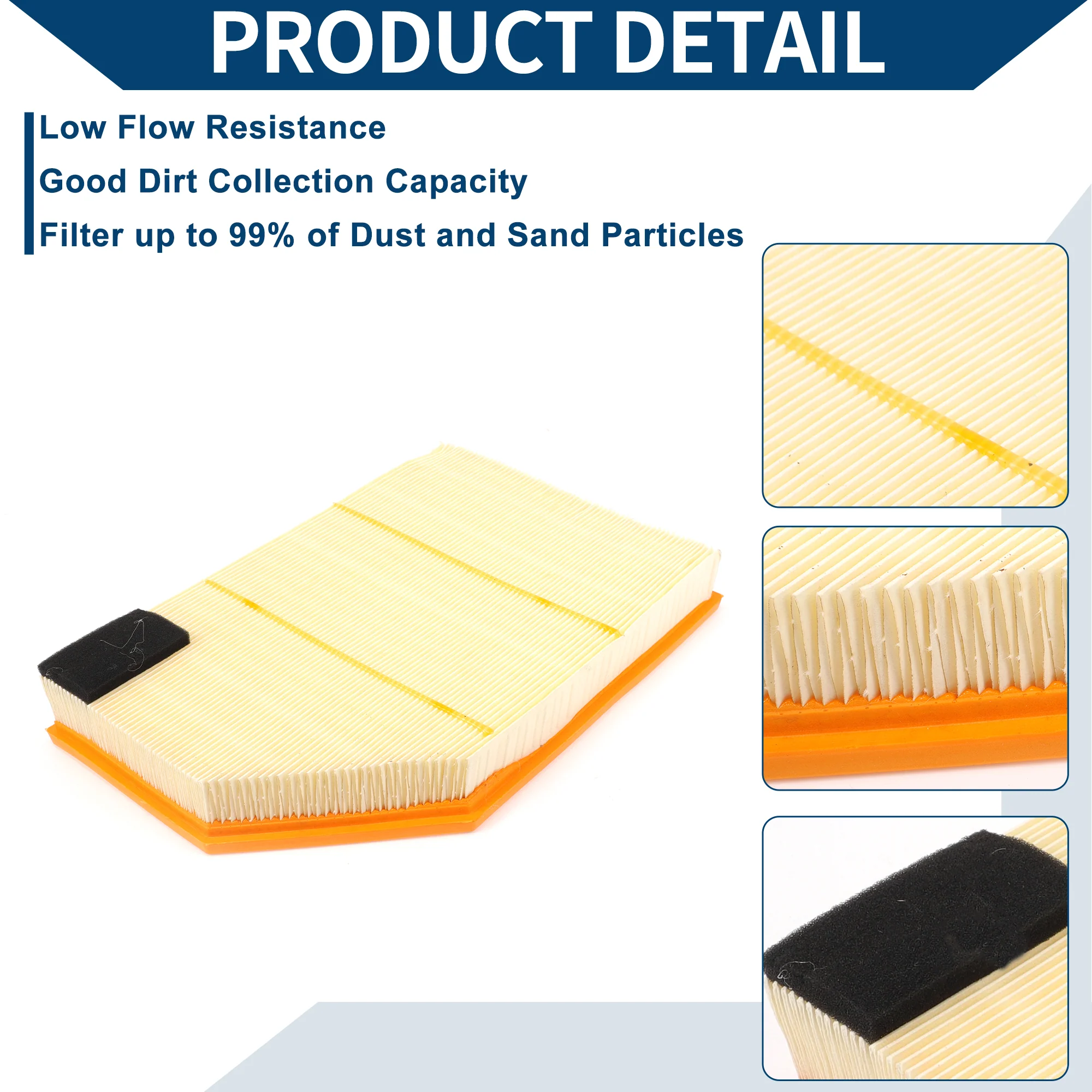Car Engine Air Filter No.30748212 for Volvo S60 2015-2016 L4 2.0L Long Life Filter Element Air Cleaner 1 Pcs - Image 6