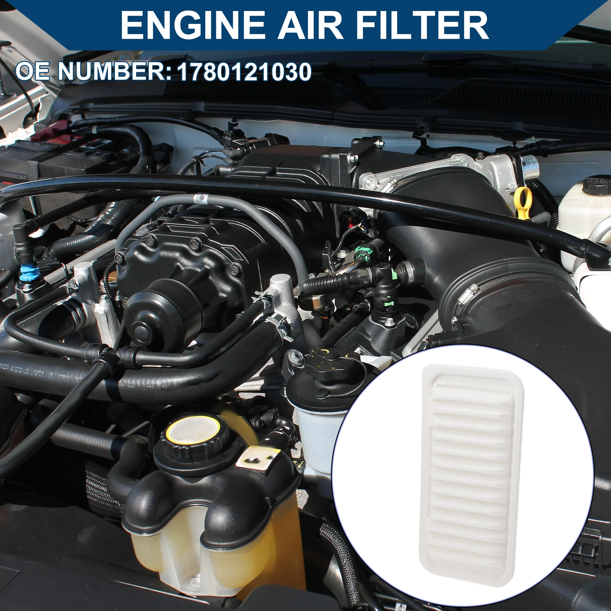 Car Engine Air Filter No.1780121030 for Toyota Echo 1.5L 2000-2005 Long Life Filter Element Air Cleaner 1 Pcs - Image 2