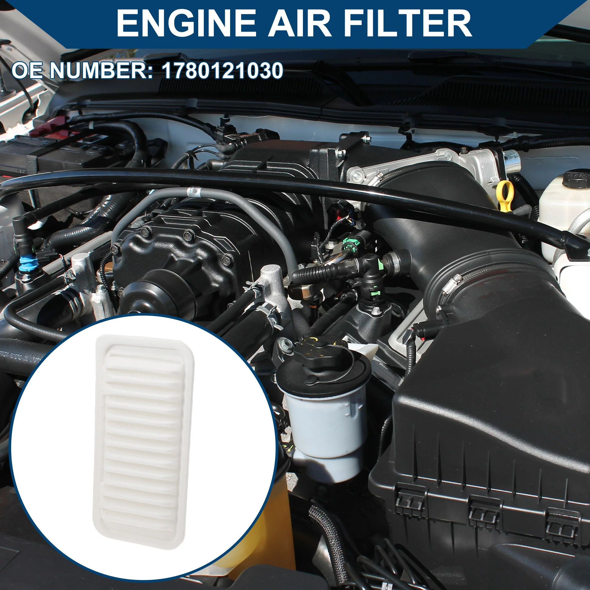 Car Engine Air Filter No.1780121030 for Toyota Echo 1.5L 2000-2005 Long Life Filter Element Air Cleaner 1 Pcs - Image 3