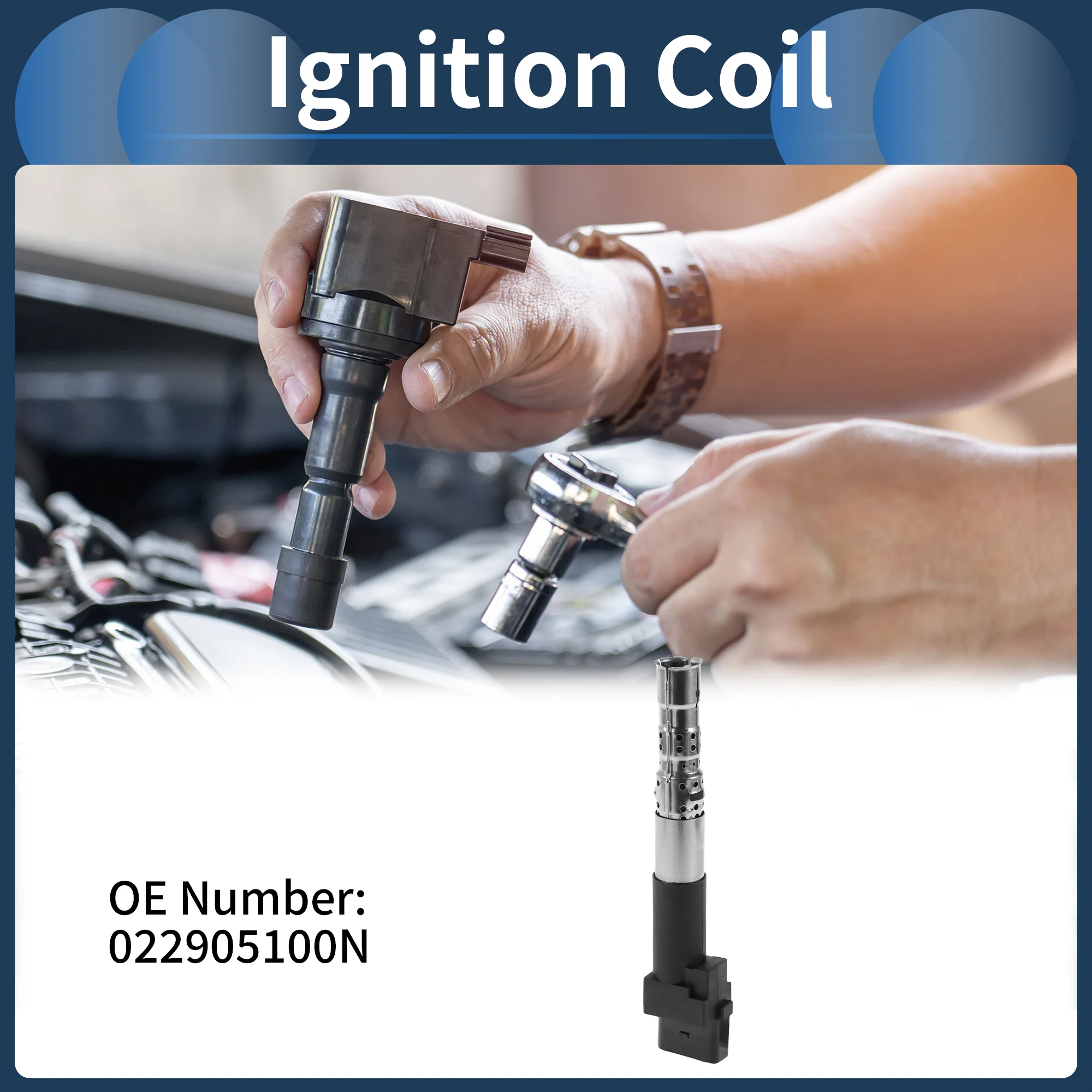 Ignition Coil Ignition Coil Pack No.022905100N for Volkswagen Golf 2002-2005 - Image 3