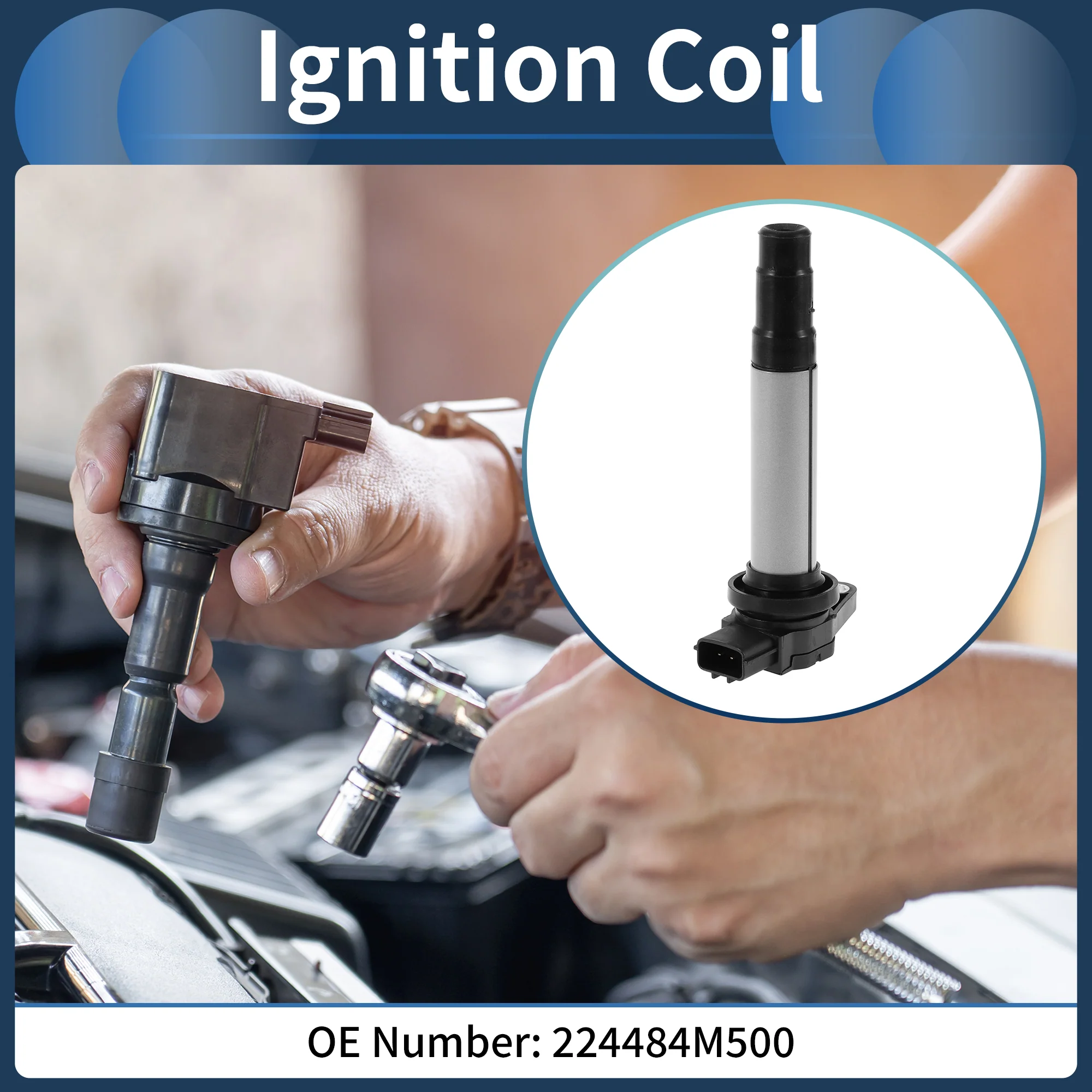 Ignition Coil Ignition Coil Pack No.224484M500 for Nissan Sentra 2000-2001 1.8 L4 - Image 2