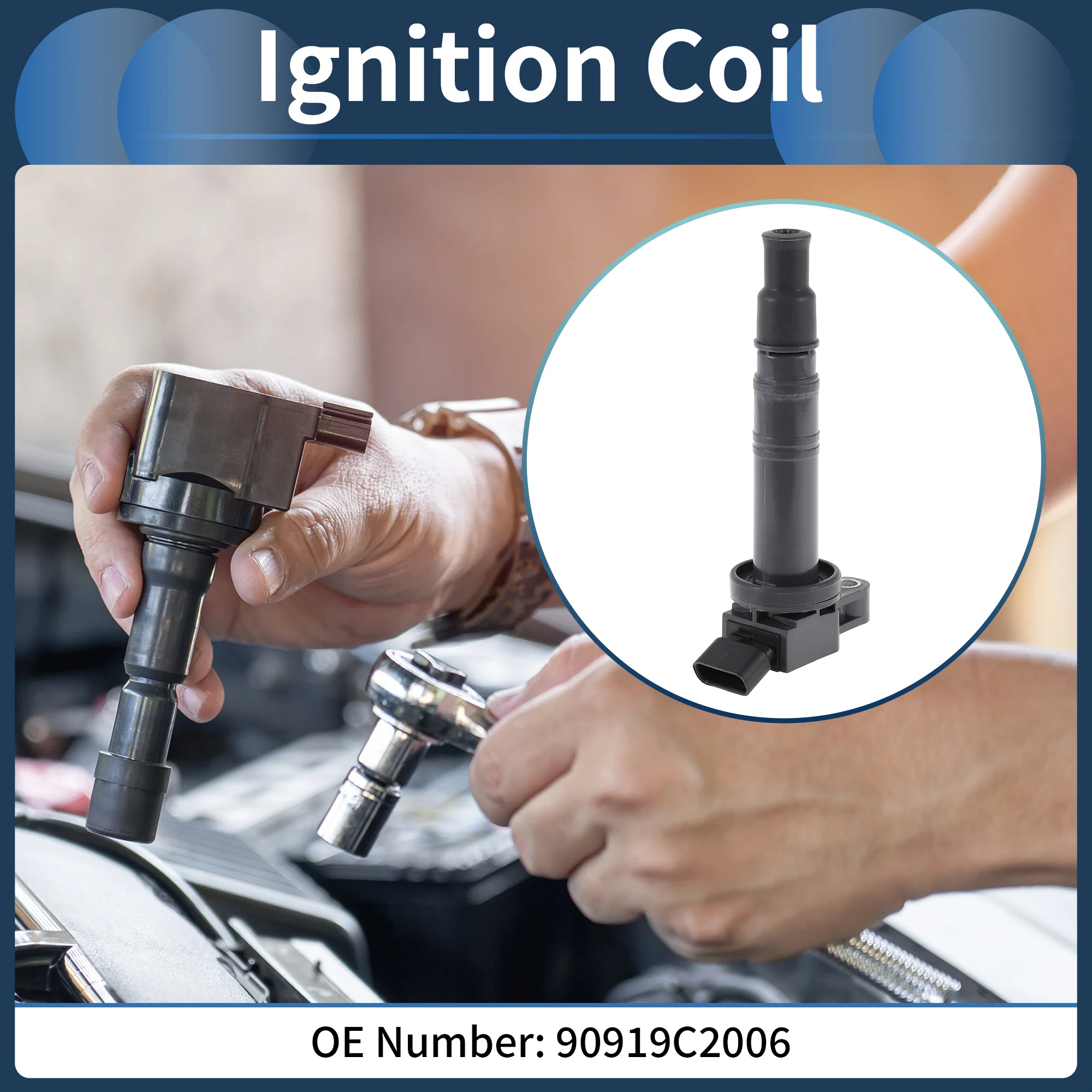 Ignition Coil Ignition Coil Pack No.90919C2006 for Toyota Hilux 2004 2006-2023 - Image 2