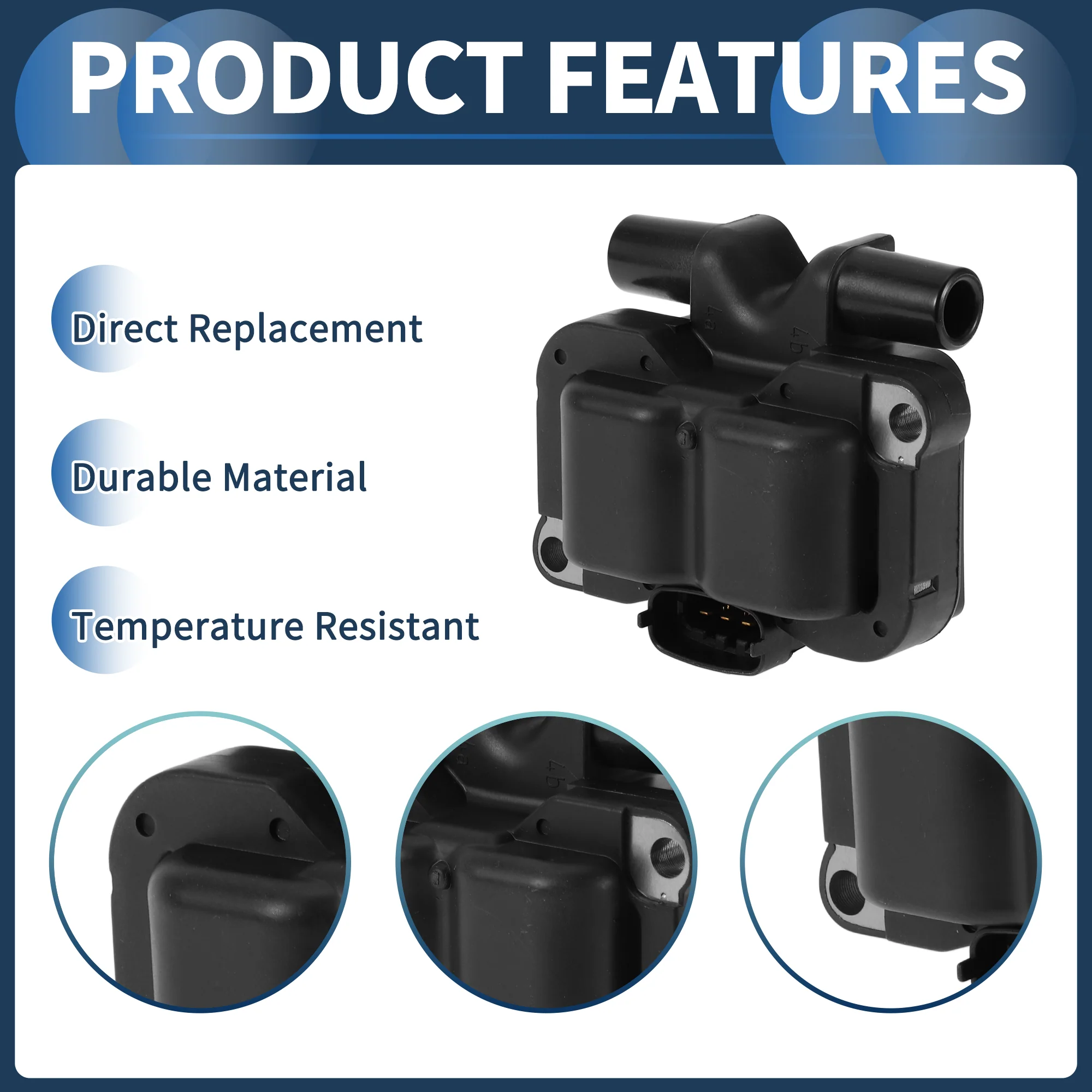 Ignition Coil Ignition Coil Pack No.A0001587703 for Smart Cabrio Petrol: 0.7 2000-2004 - Image 5