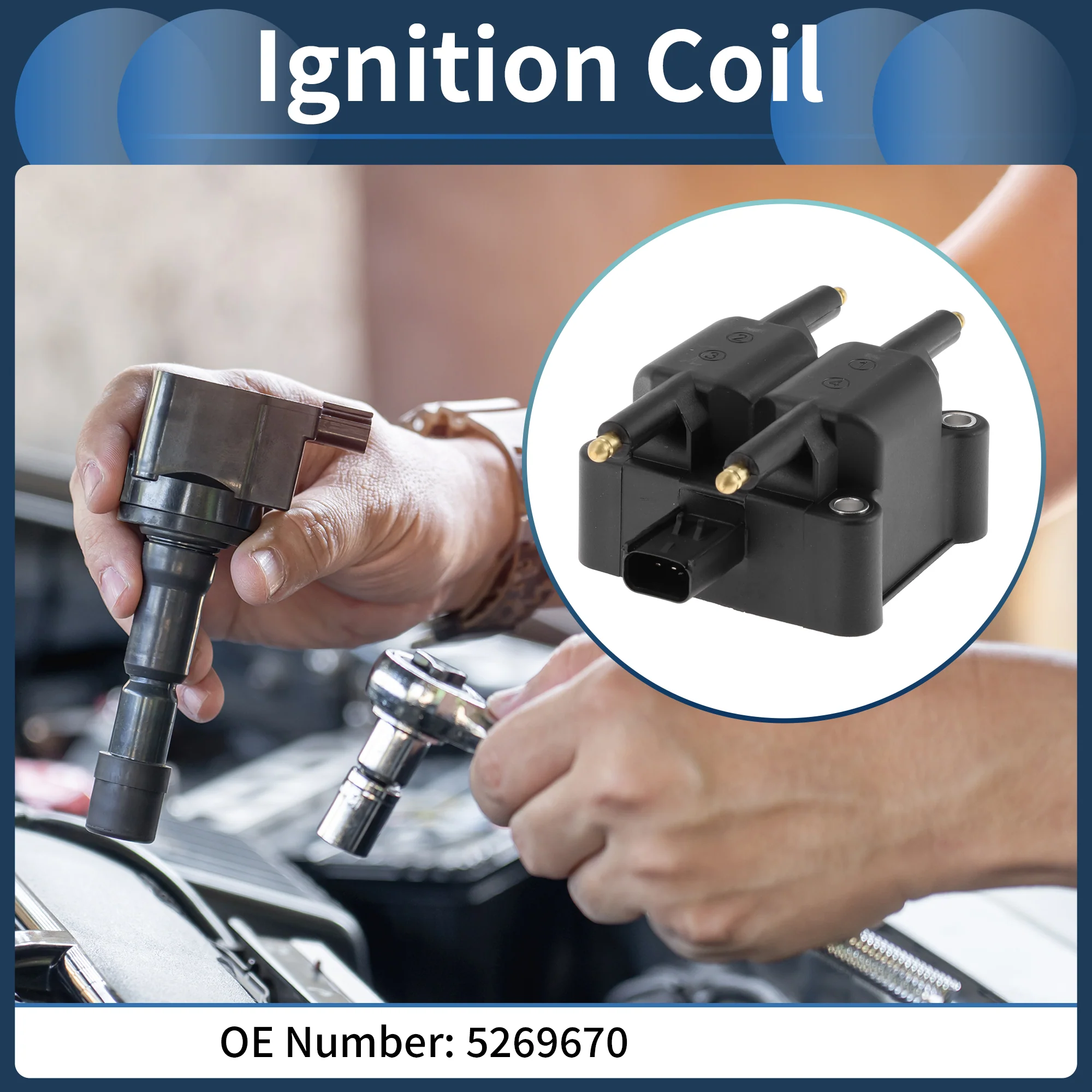 Ignition Coil Ignition Coil Pack No.5269670 for Dodge for Ram 1500 2004-2006 - Image 2