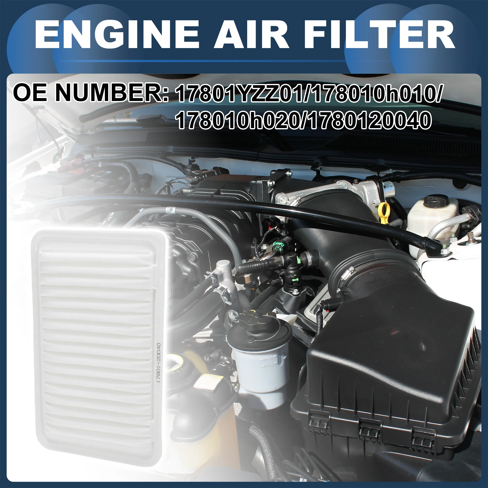 Engine Air Filter Engine Air Filter No.17801YZZ01/1780120040 for Toyota Camry 2.4L 3.0L 2002-2011 Long Life - Image 2