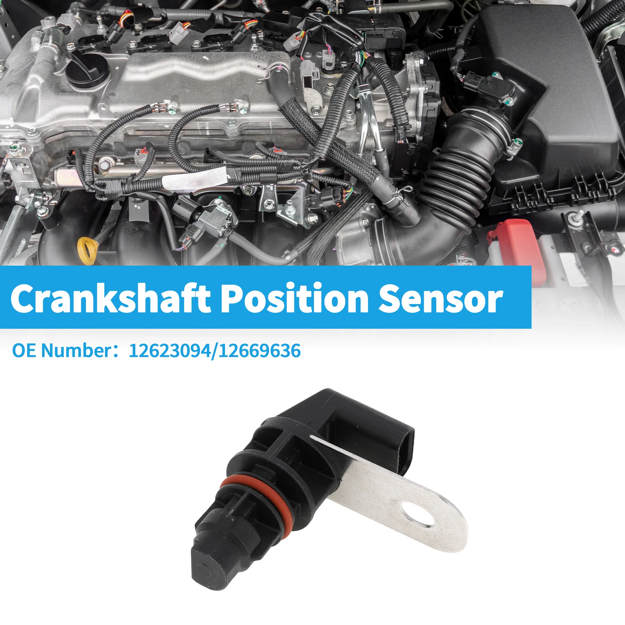 1 Pc Crankshaft Position Sensor for GMC Sierra 1500 5.3 6.2 14-23 Sturdy Metal Plastic Black Engine Crank CKP Sensor - Image 2