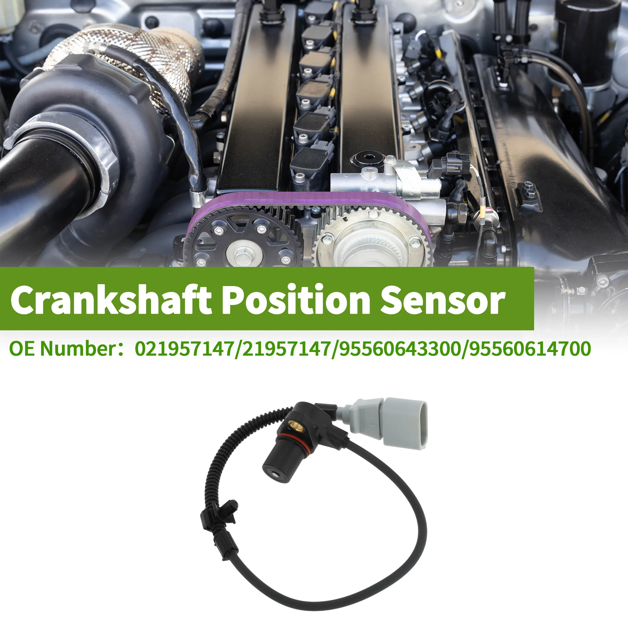 No.021957147 Crankshaft Position Sensor for Audi Q7 3.6 2007-2010 Sturdy Black Gray Engine Crank CKP Sensor Metal Plastic 1 Pc - Image 2