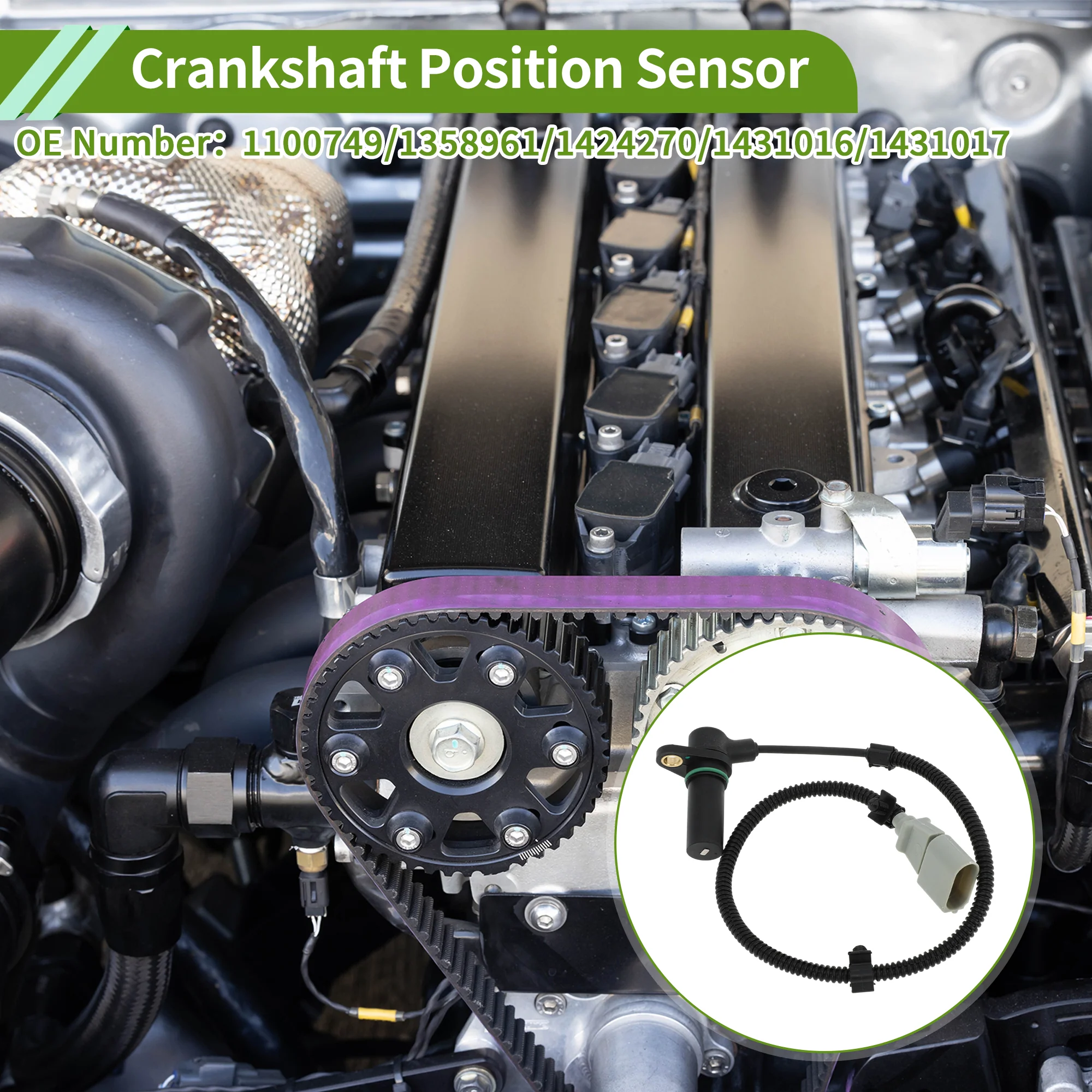 No.1100749/1358961 Crankshaft Position Sensor for AUDI A4 B7 2.0TDI 04-08 Sturdy Black Gray Engine Crank CKP Sensor Metal Plastic 1 Pc - Image 3