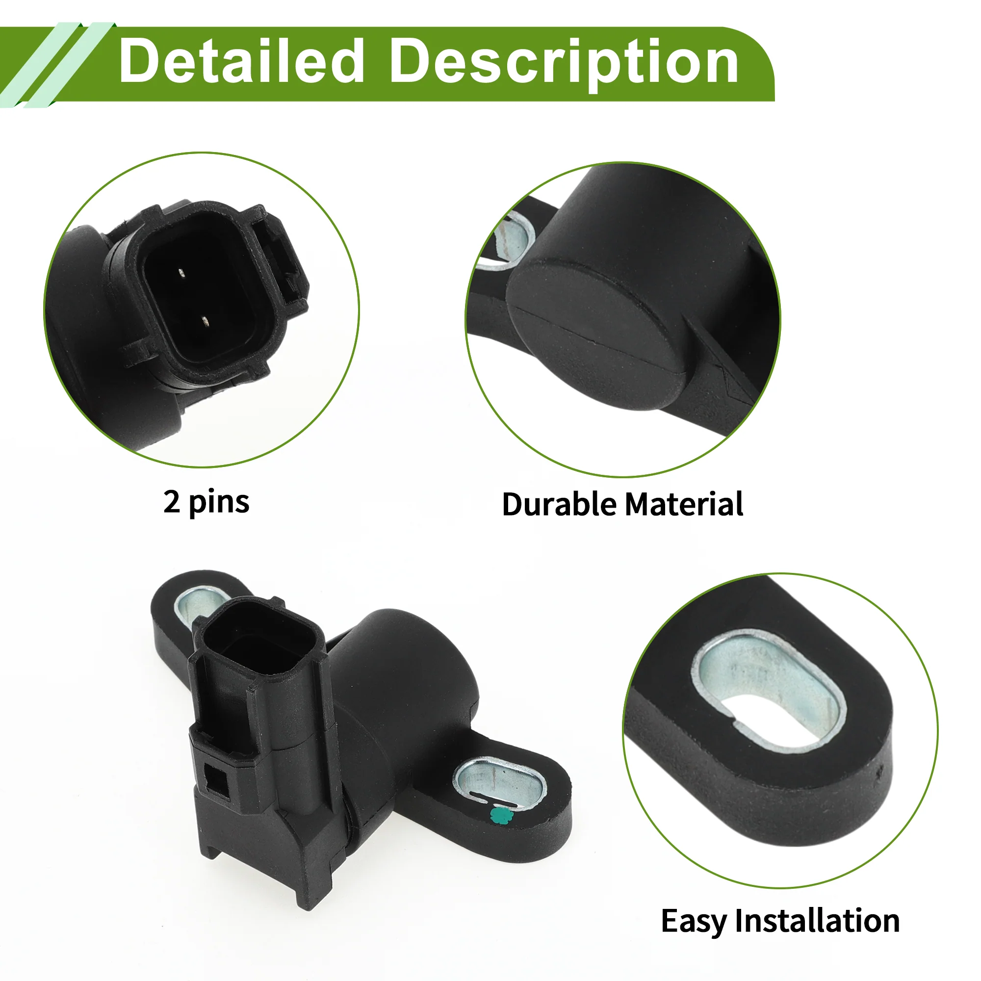 No.3M6Z6C315AA Crankshaft Position Sensor for Ford Escape 2.5L 13-15 Sturdy Black Engine Crank CKP Sensor Metal Plastic 1 Pc - Image 4
