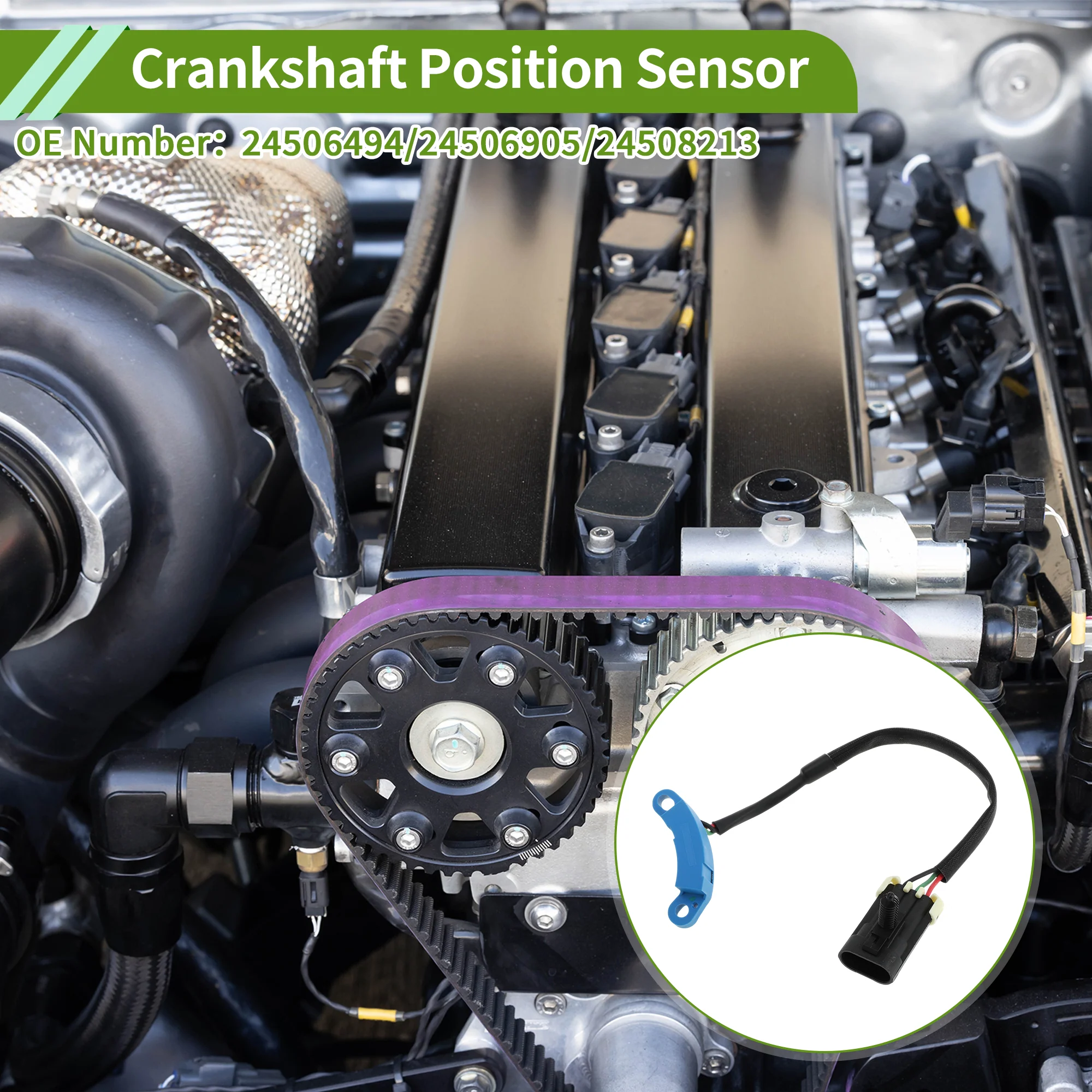 No.24506494 Crankshaft Position Sensor for Buick Century 97-05 3.1L Sturdy Black Blue Engine Crank CKP Sensor Metal Plastic 1 Pc - Image 3