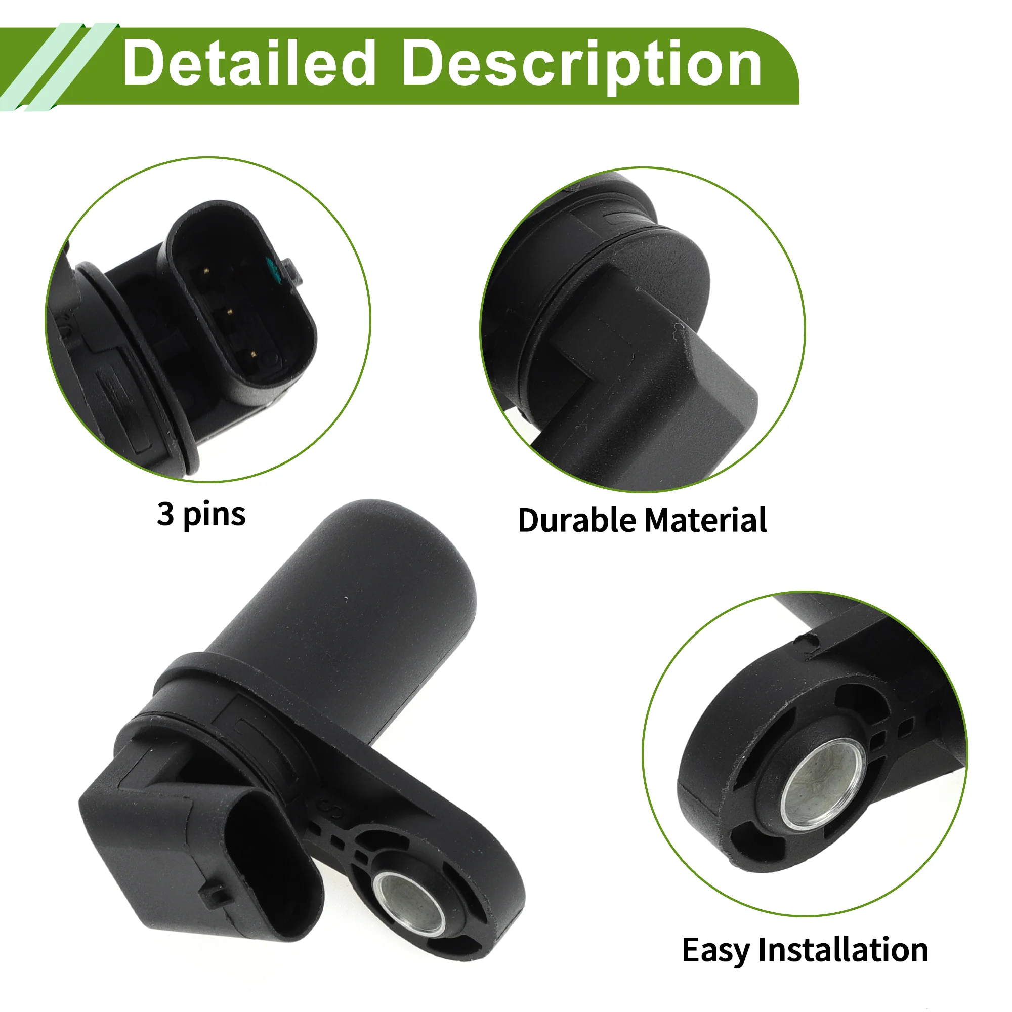 No.5029811AC Crankshaft Position Sensor for DODGE CHARGER 2.7 3.5 07-10 Sturdy Black Engine Crank CKP Sensor Metal Plastic 1 Pc - Image 4