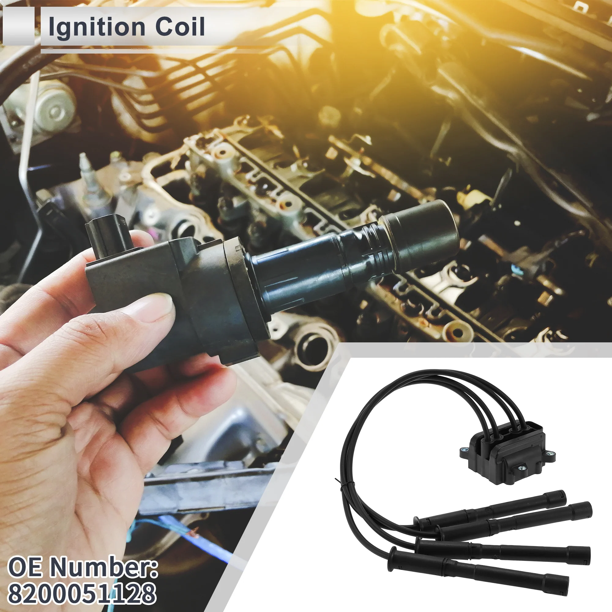 Ignition Coil for Renault Kangoo 2001-2007 Ignition Coil Pack No.8200051128 - Image 2