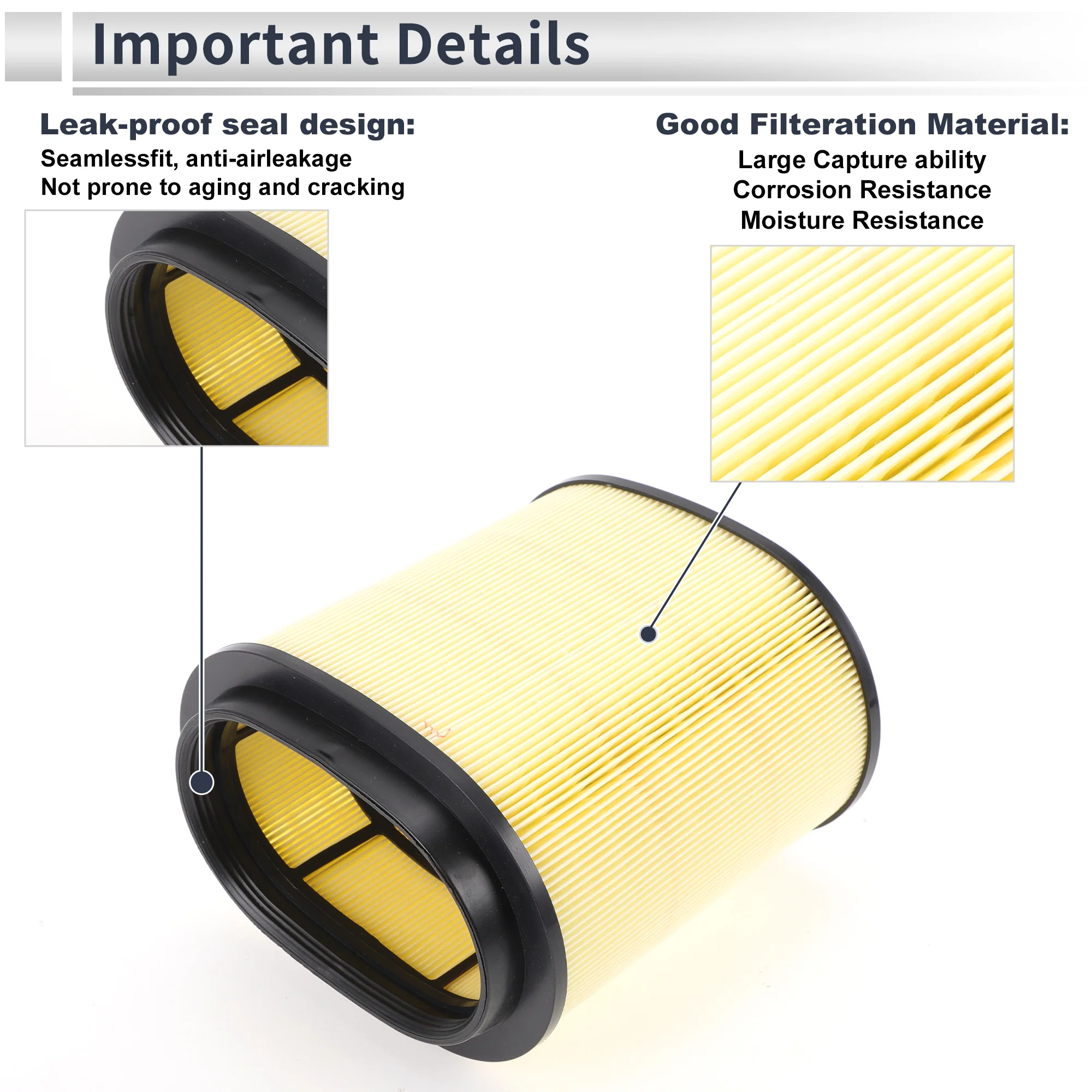 Car Engine Air Filter No.99711013031 for Porsche 911 3.6L 3.8L 2009-2012 Long Life Filter Air Cleaner Element 1 Pc - Image 5