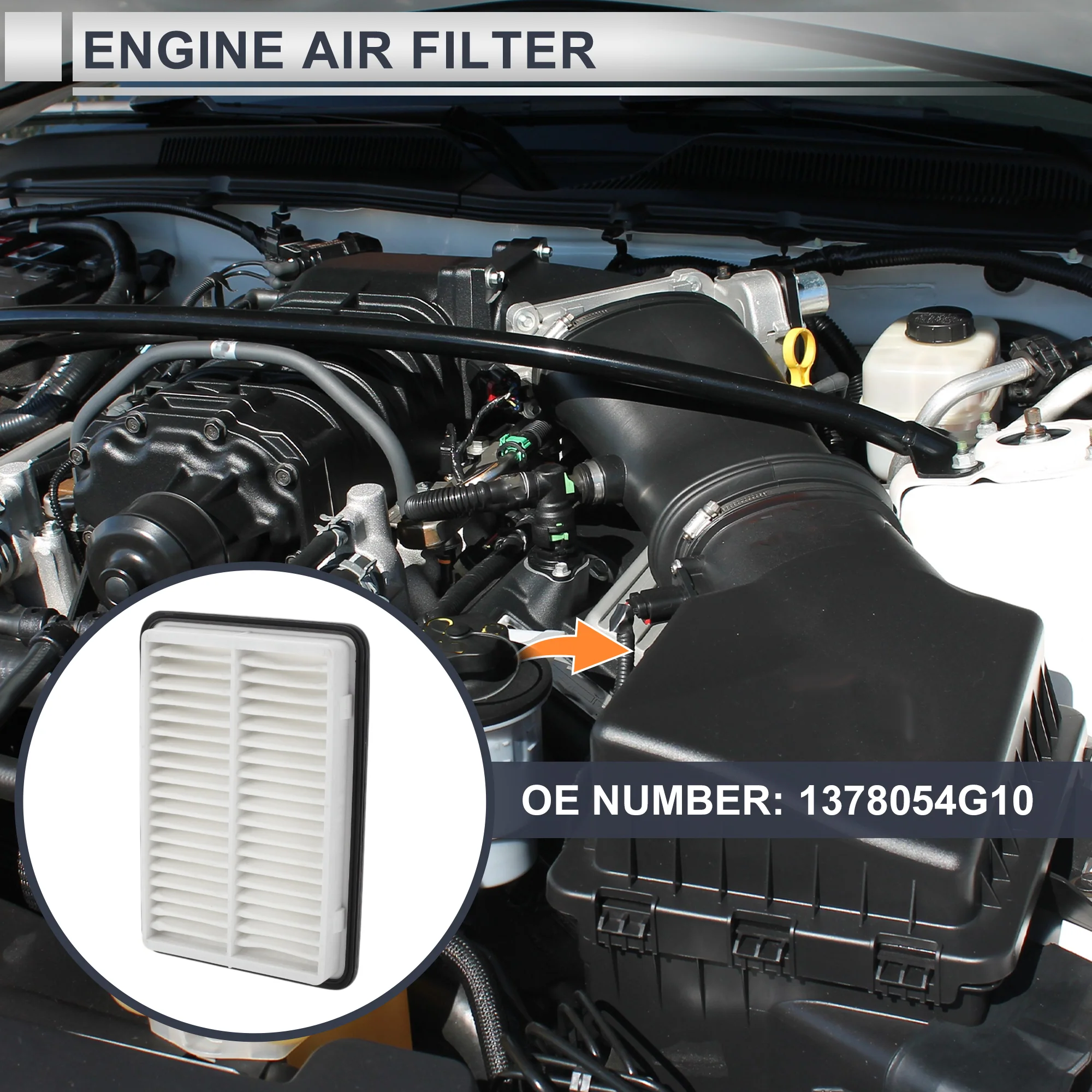 Car Engine Air Filter No.1378054G10 for Suzuki Aerio 2.0L 2.3L 2003-2007 Long Life Filter Air Cleaner Element 1 Pcs - Image 3
