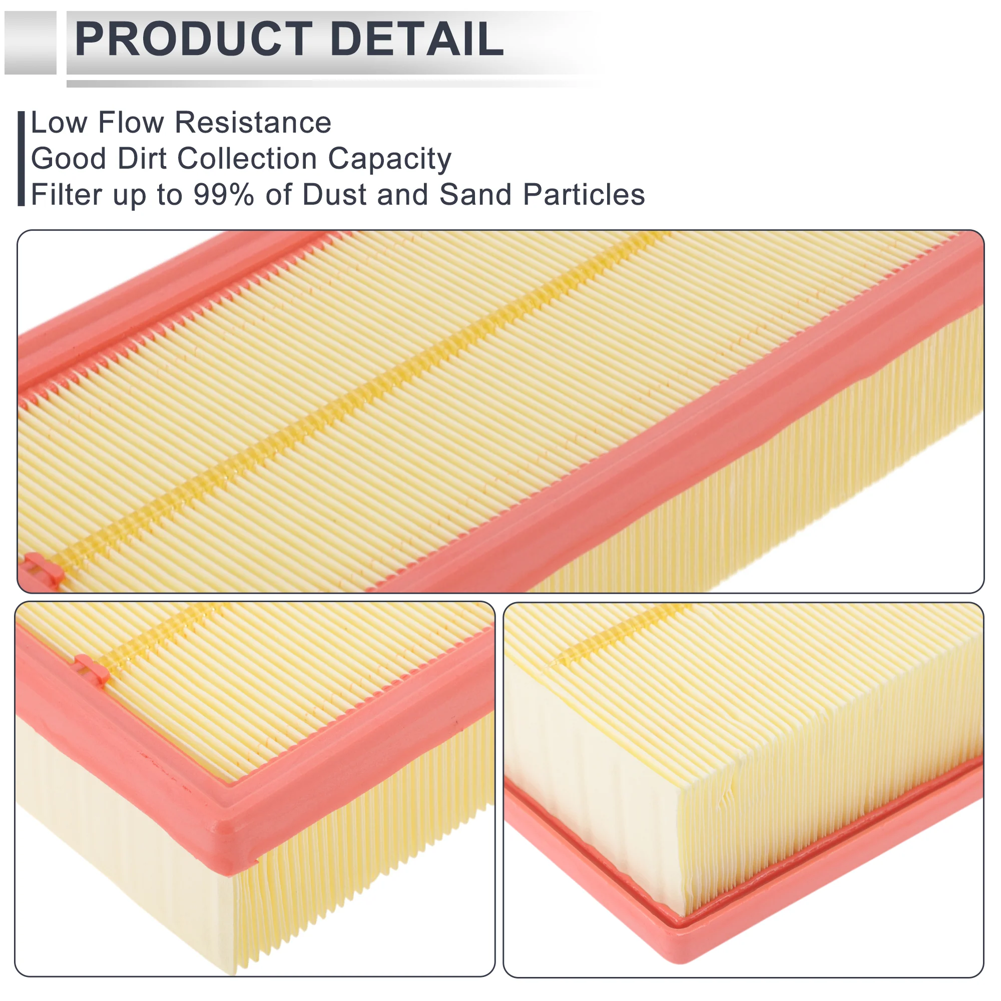 Car Engine Air Filter No.A1770940104 for Mercedes-Benz G550 Base 4.0L V8 - Gas 2019-2024 Long Life Filter Air Cleaner Element 1 Pcs - Image 6