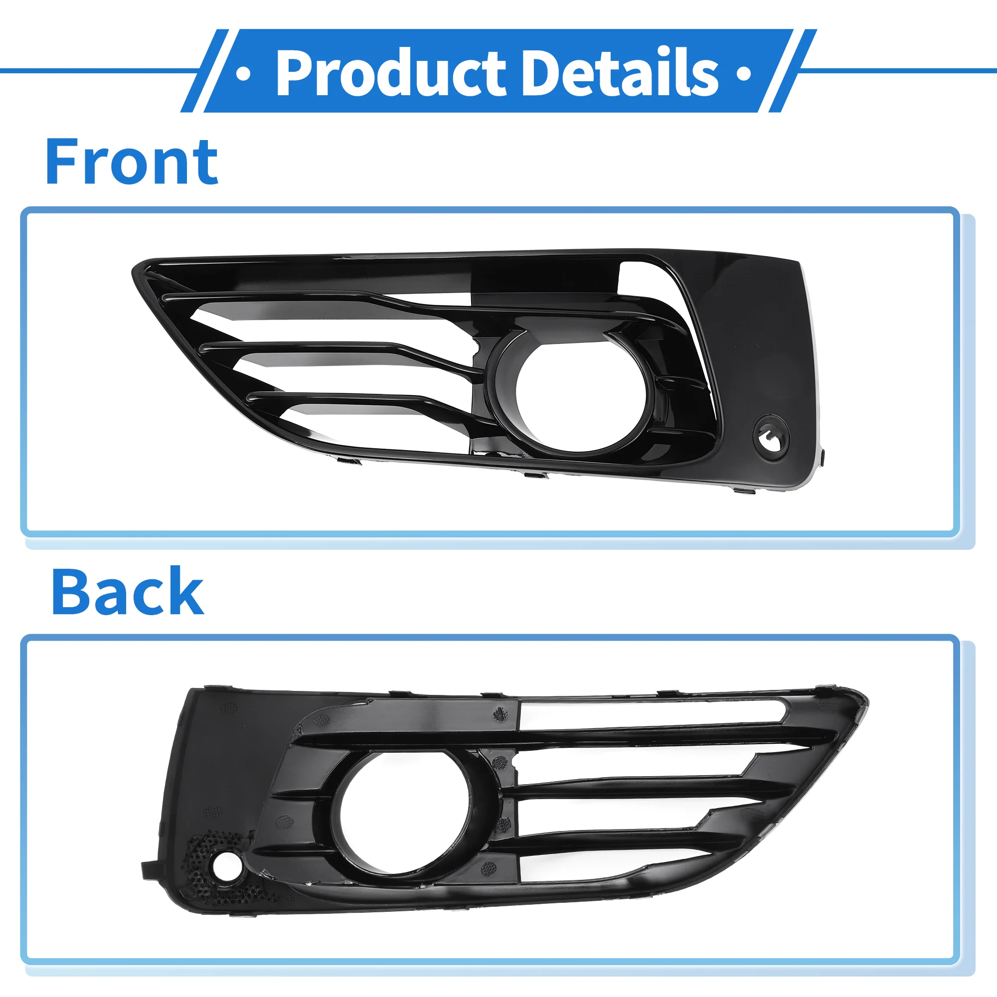 1 Pc Fog Light Grill for BMW 2 Series 2017-2020 ABS Black Front Left Front Lower Bumper Fog Light Cover Inserts - Image 6