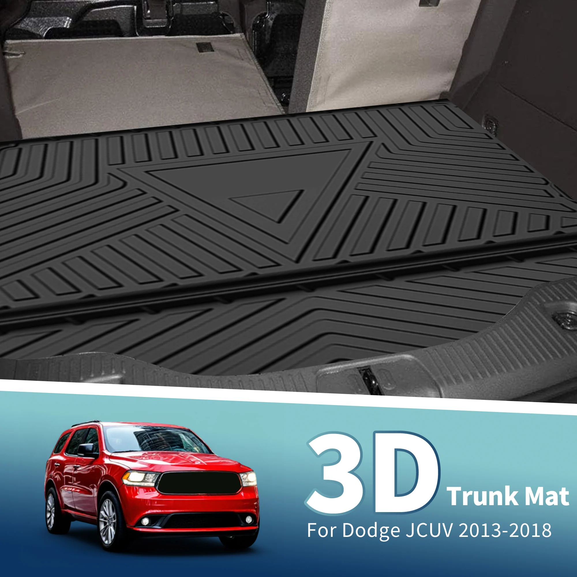 Flat Face Cargo Liner Rear Trunk Mat for Dodge Journey 2013-2018 TPE 1 Pc - Image 3