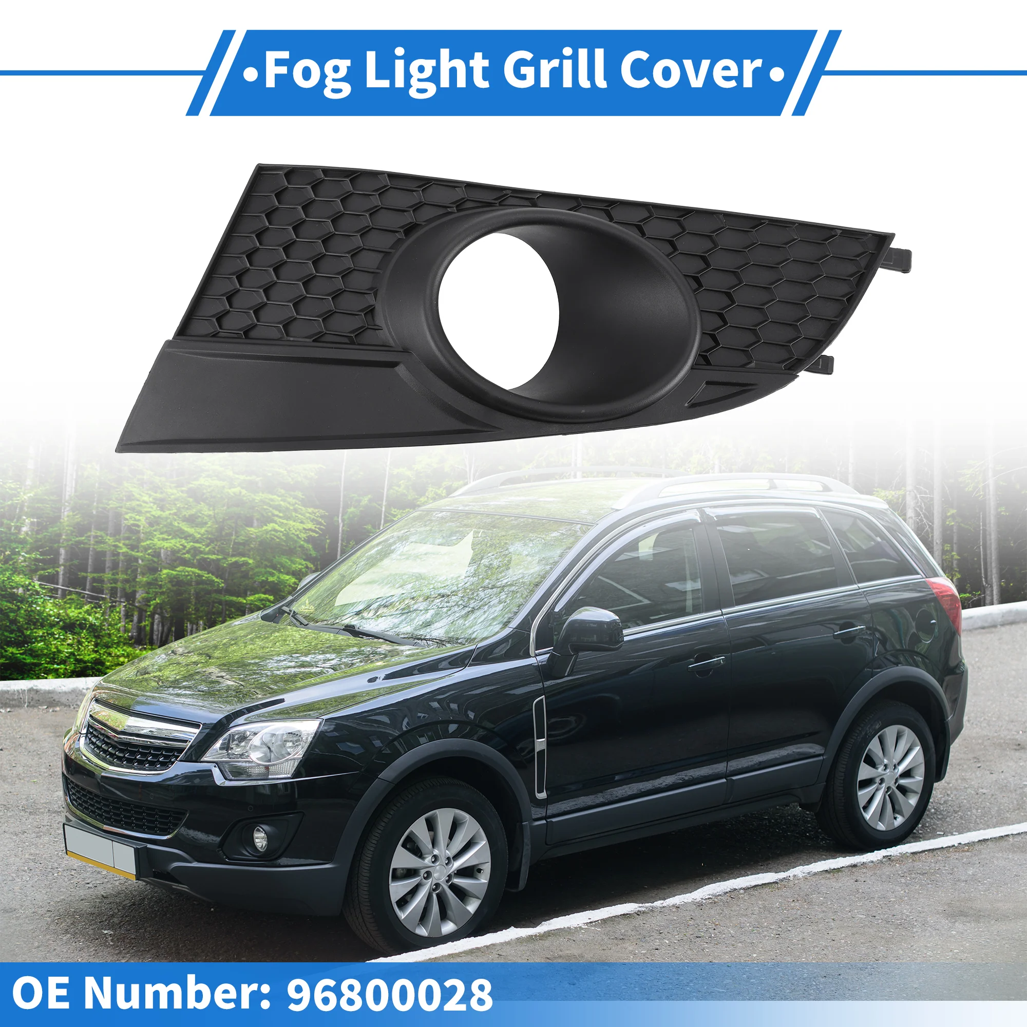 1 Pc Fog Light Grill for Chevrolet Captiva 2012-2014 ABS Black Front Left Front Lower Bumper Fog Light Cover Inserts - Image 3