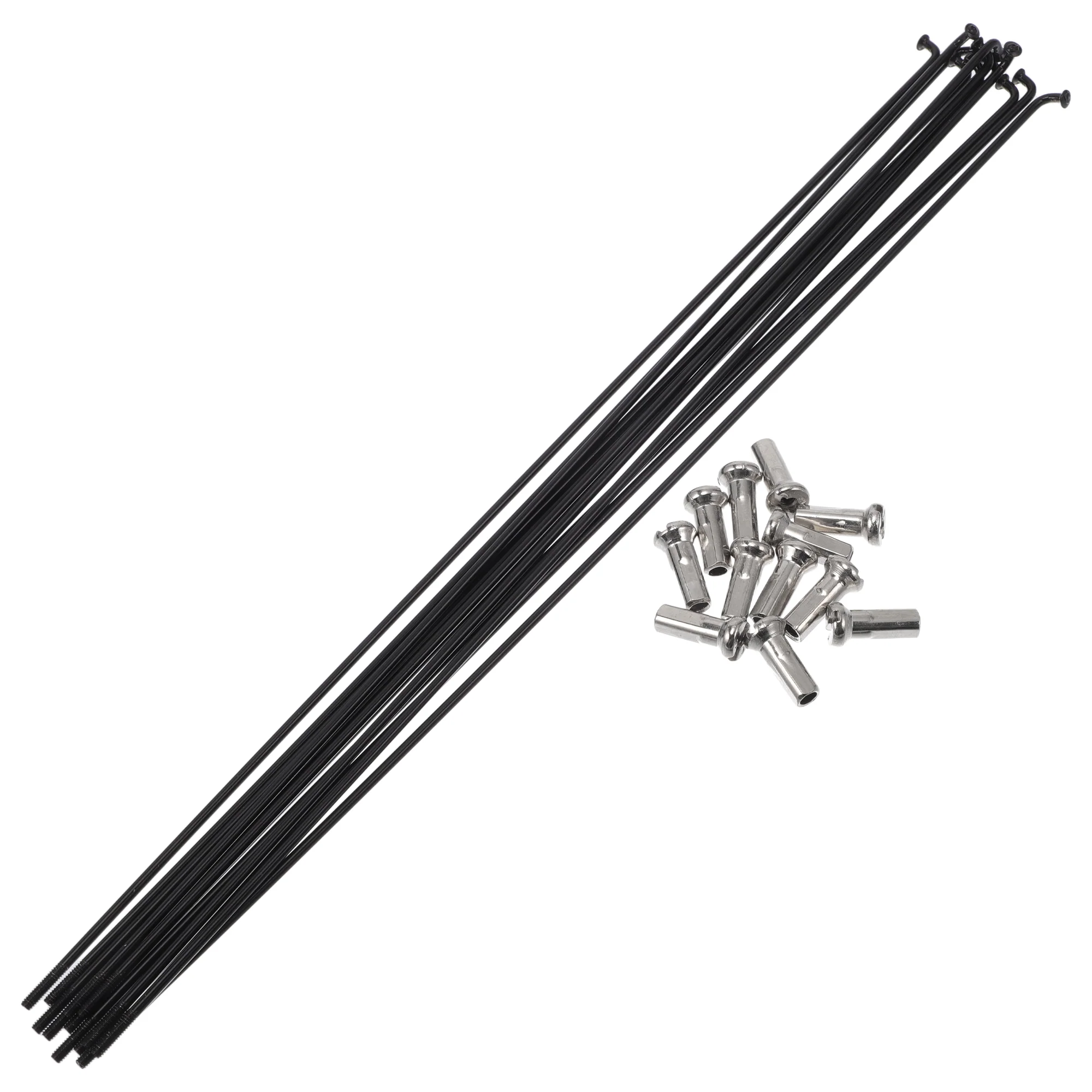 Bicycle Spokes 14G 267mm Length Bike Wheel Spokes 304 Stainless Steel Black 1 Set