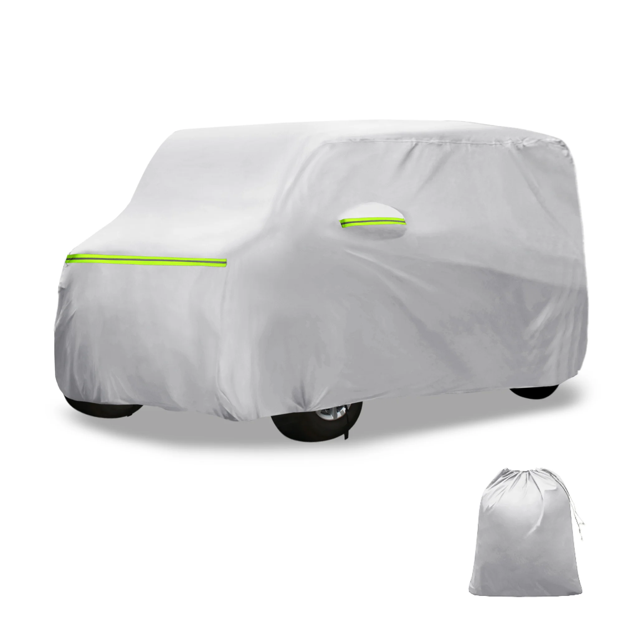 Car Cover for Suzuki WagonR Aluminum Film,Cotton Outdoor Full Car Cover All Weather Waterproof Windproof Sun Protection with Driver Door Zipper