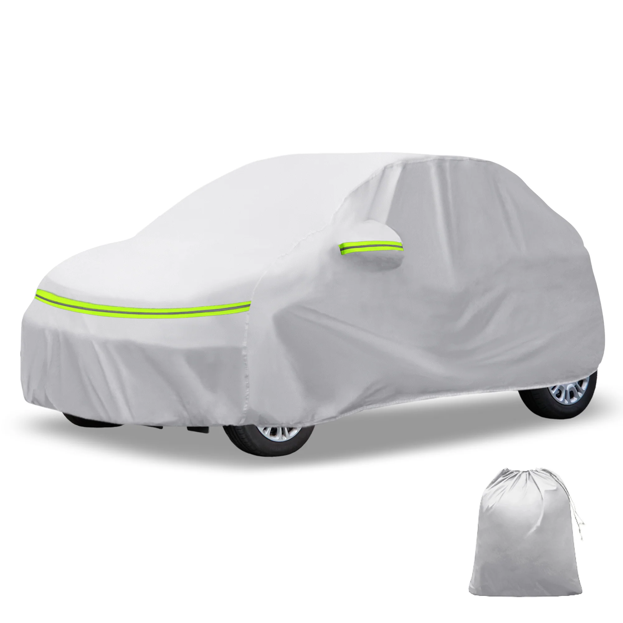Car Cover for Toyota Aqua Aluminum Film,Cotton Outdoor Full Car Cover All Weather Waterproof Windproof Sun Protection with Driver Door Zipper