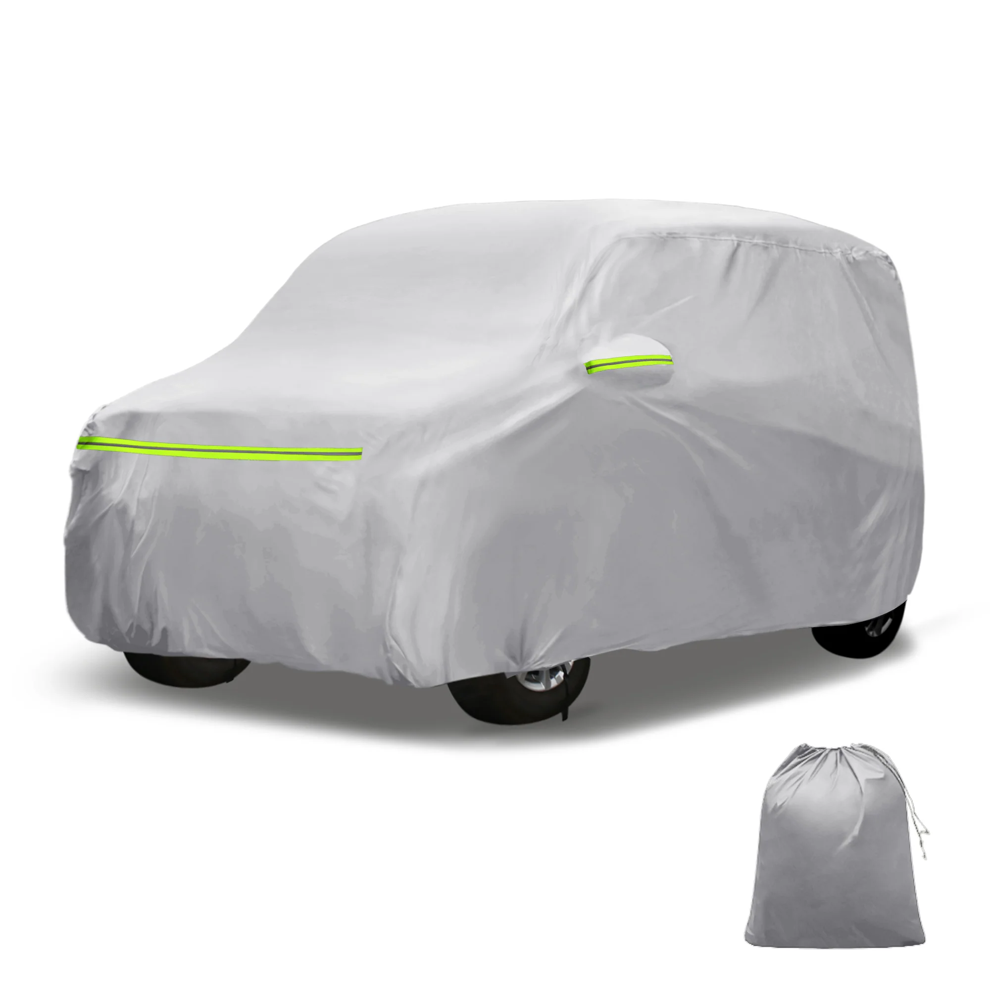 Car Cover for Honda N-BOX Aluminum Film,Cotton Outdoor Full Car Cover All Weather Waterproof Windproof Sun Protection with Driver Door Zipper