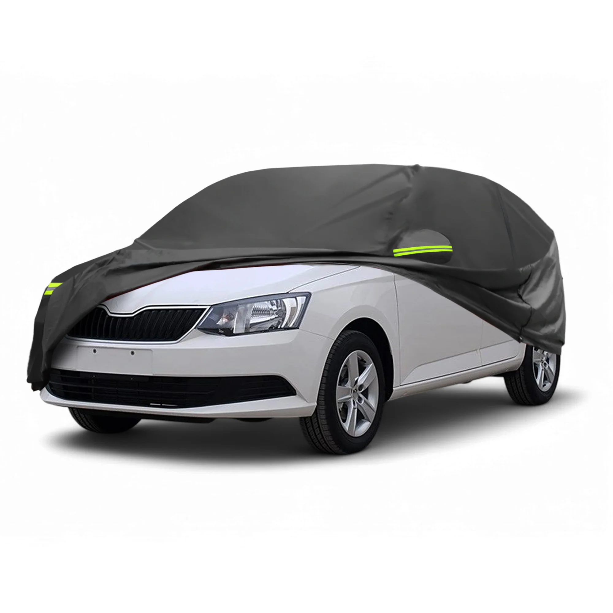 Waterproof 240D-PU Car Cover for Skoda Fabia 2014-2024 with Zipper