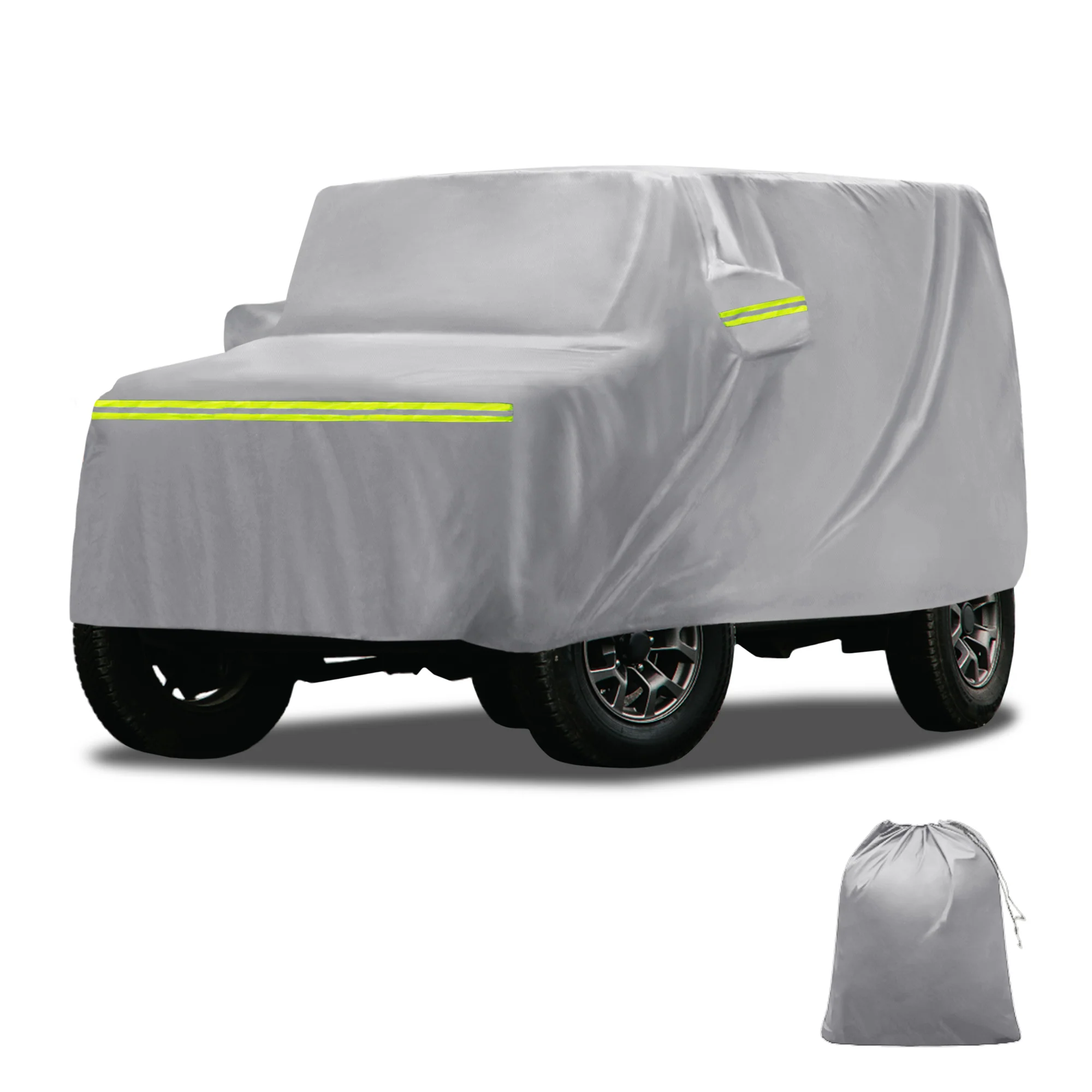 Car Cover for Suzuki Jimmy JB23 Aluminum Film,Cotton Outdoor Full Car Cover All Weather Waterproof Windproof Sun Protection with Zipper