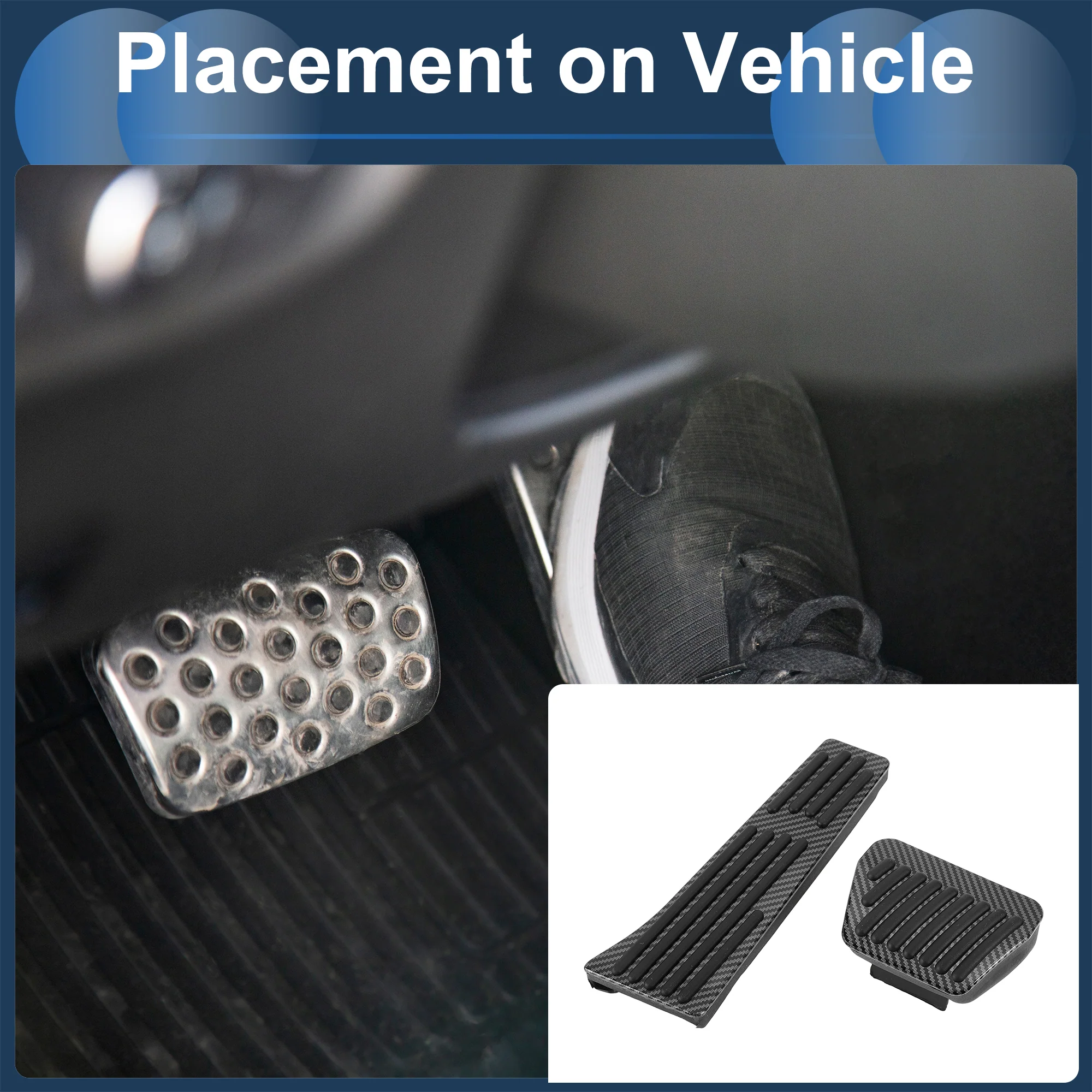 1 Set Automatic Foot Pedal Pads Foot Accelerator Pedal Covers for BMW 3 Series 2001-2021 Aluminum Alloy Black Carbon Fiber - Image 4