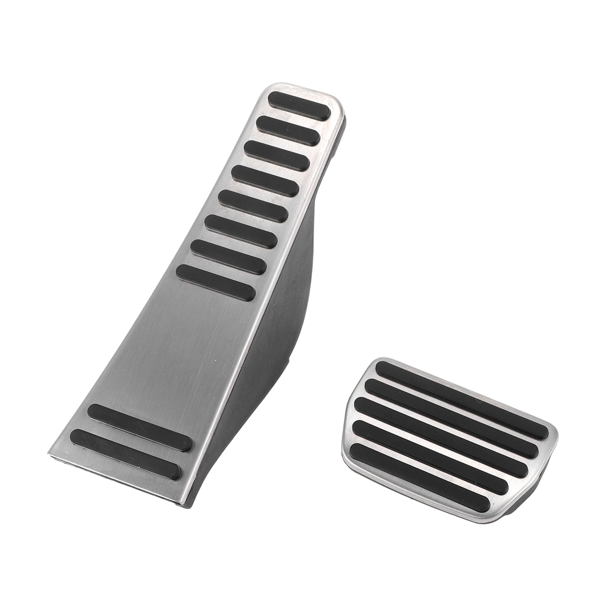 1 Set Automatic Foot Pedal Pads Foot Accelerator Pedal Covers for VOLVO XC60 2017-2023 Aluminum Alloy Silver Tone