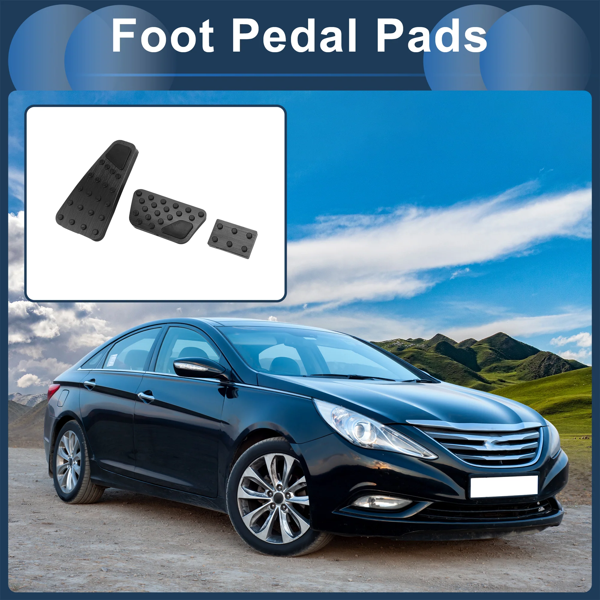 1 Set Automatic Foot Pedal Pads Foot Accelerator Pedal Covers for Dodge for RAM 1500 2010-2018 Aluminum Alloy Black - Image 2